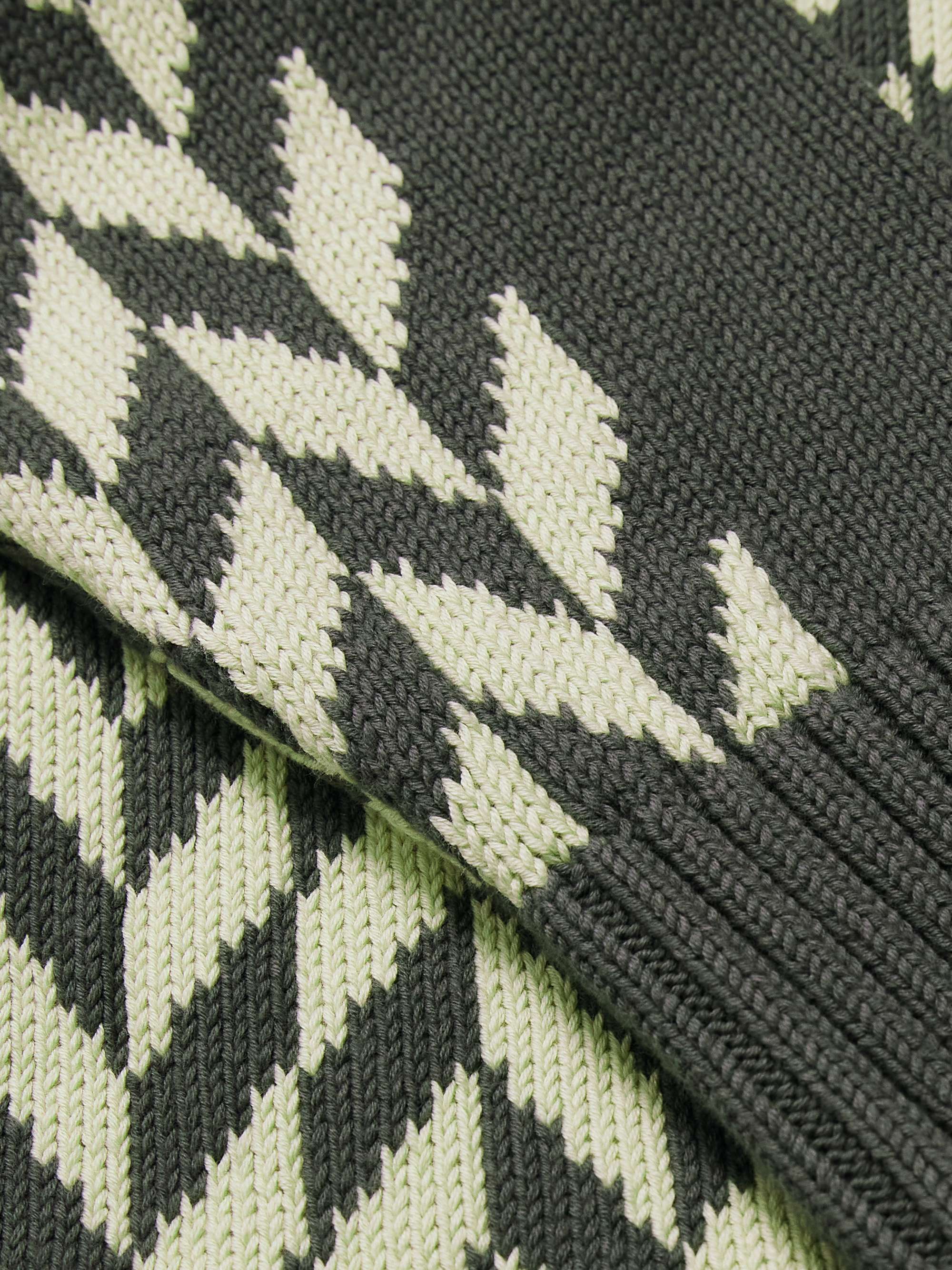 MANAAKI Manaia Intarsia Cotton Cardigan