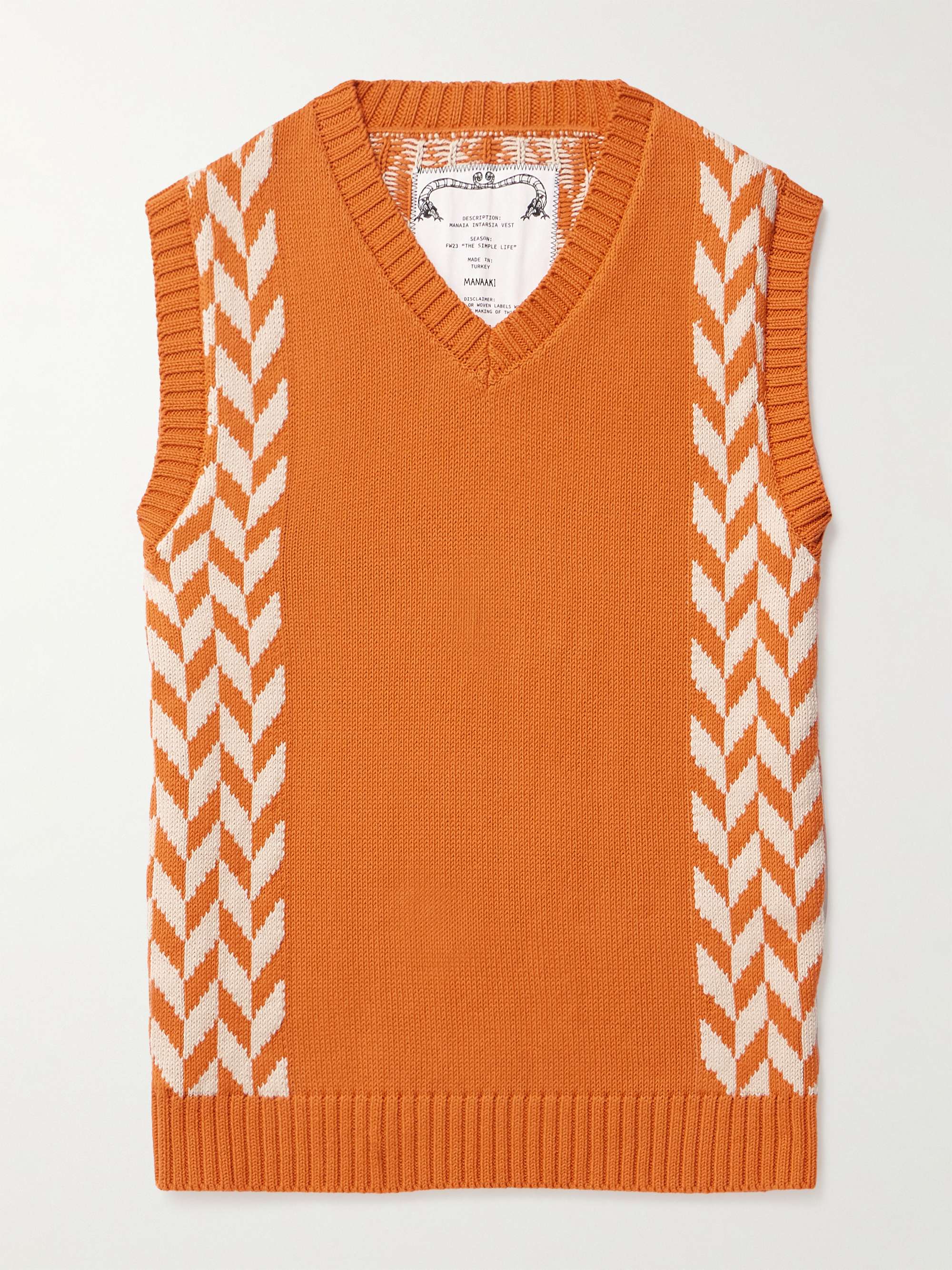 Mens orange on sale sweater vest