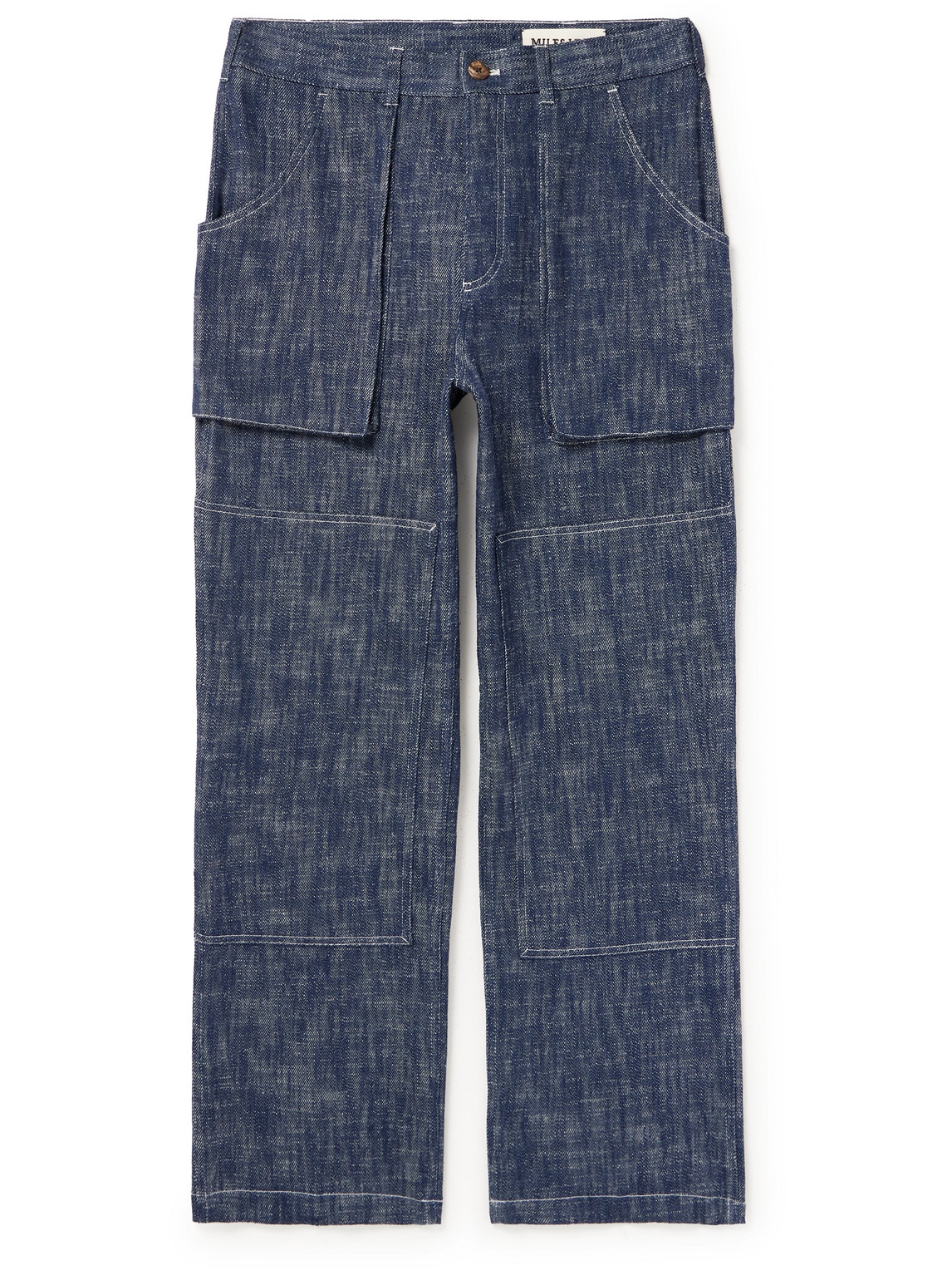 Miles Leon Garden Straight-leg Denim Trousers In Blue
