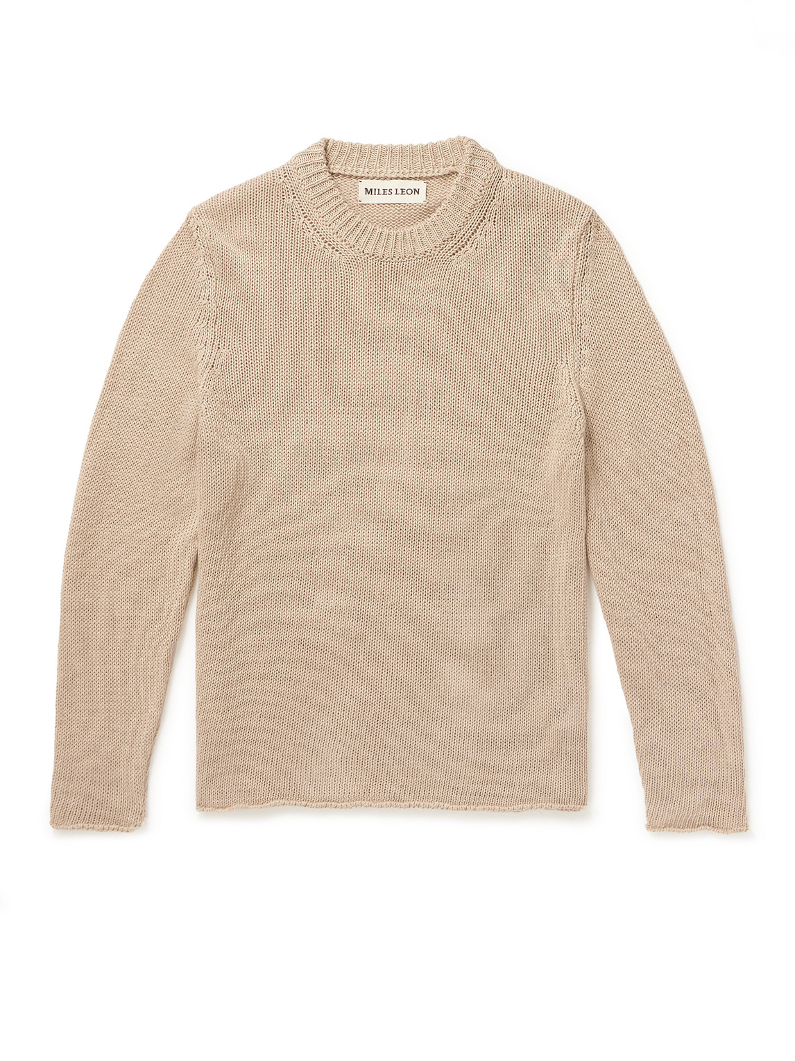 Miles Leon Linen And Cotton-blend Sweater In Neutrals