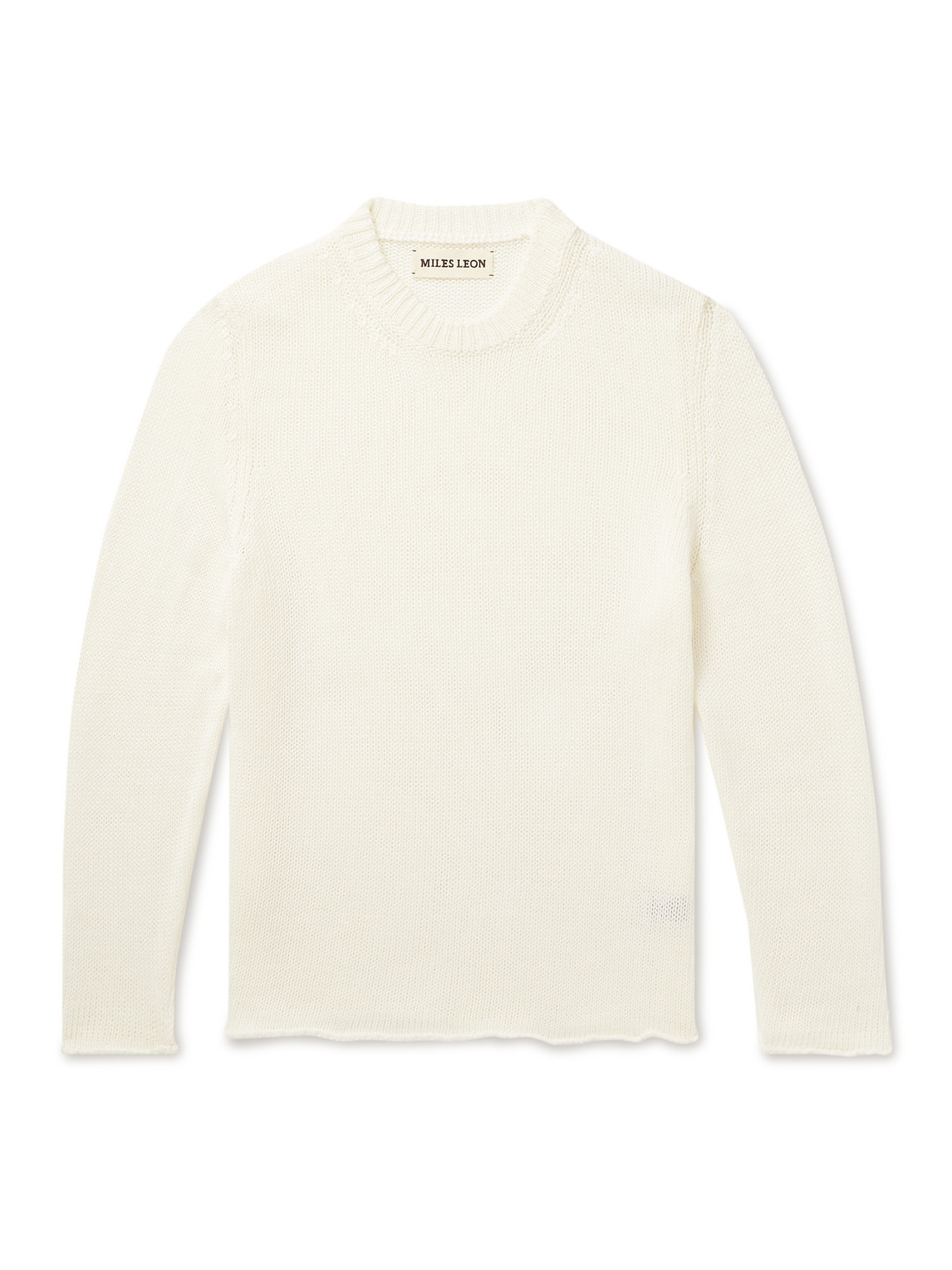Miles Leon Linen And Cotton-blend Sweater In Neutrals