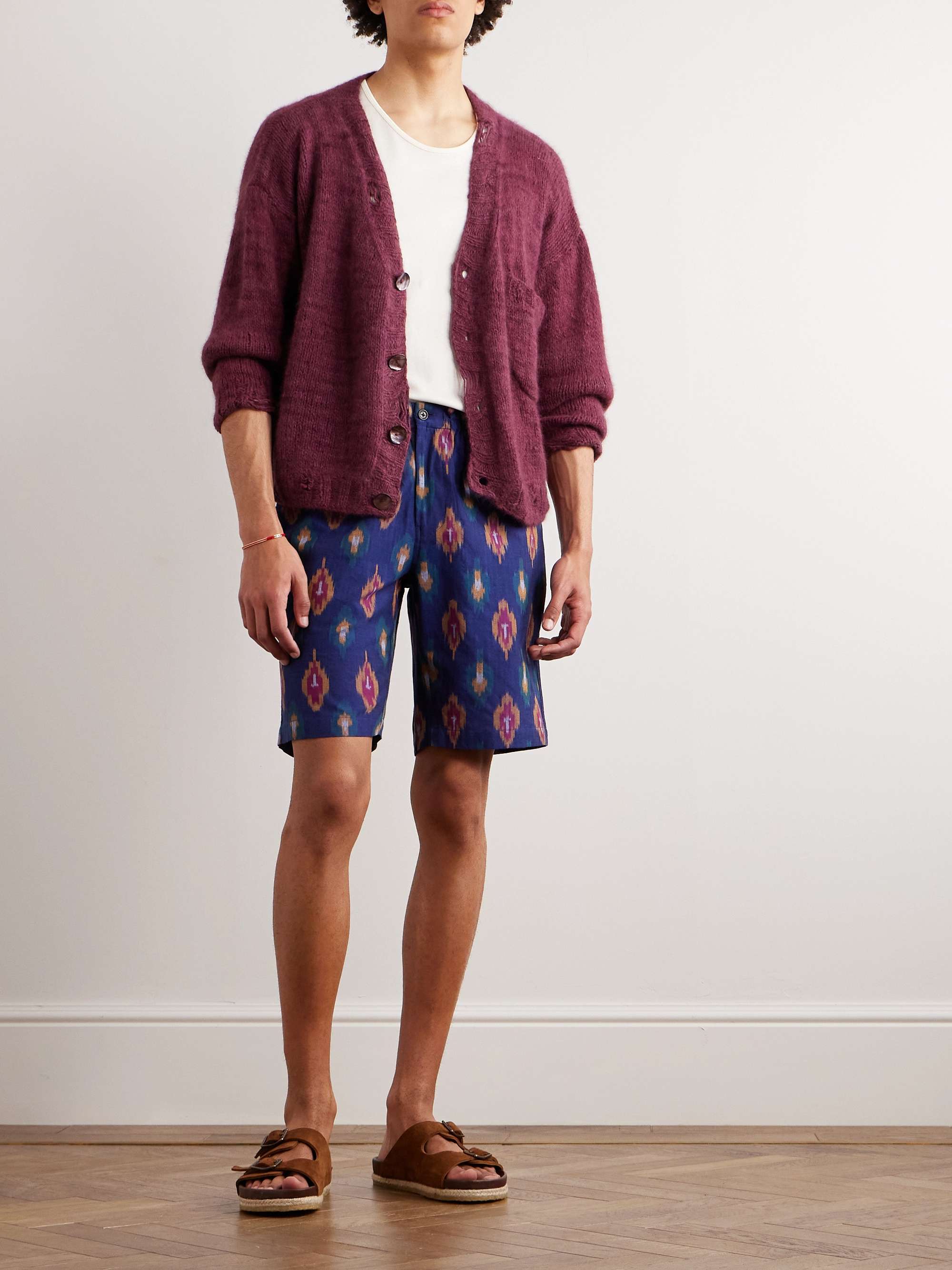 KARDO Straight-Leg Printed Cotton Drawstrings Shorts