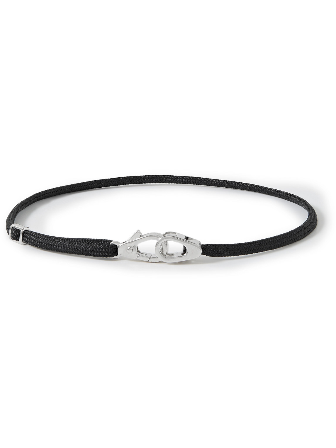 Miansai Caden Silver And Cord Bracelet In Black