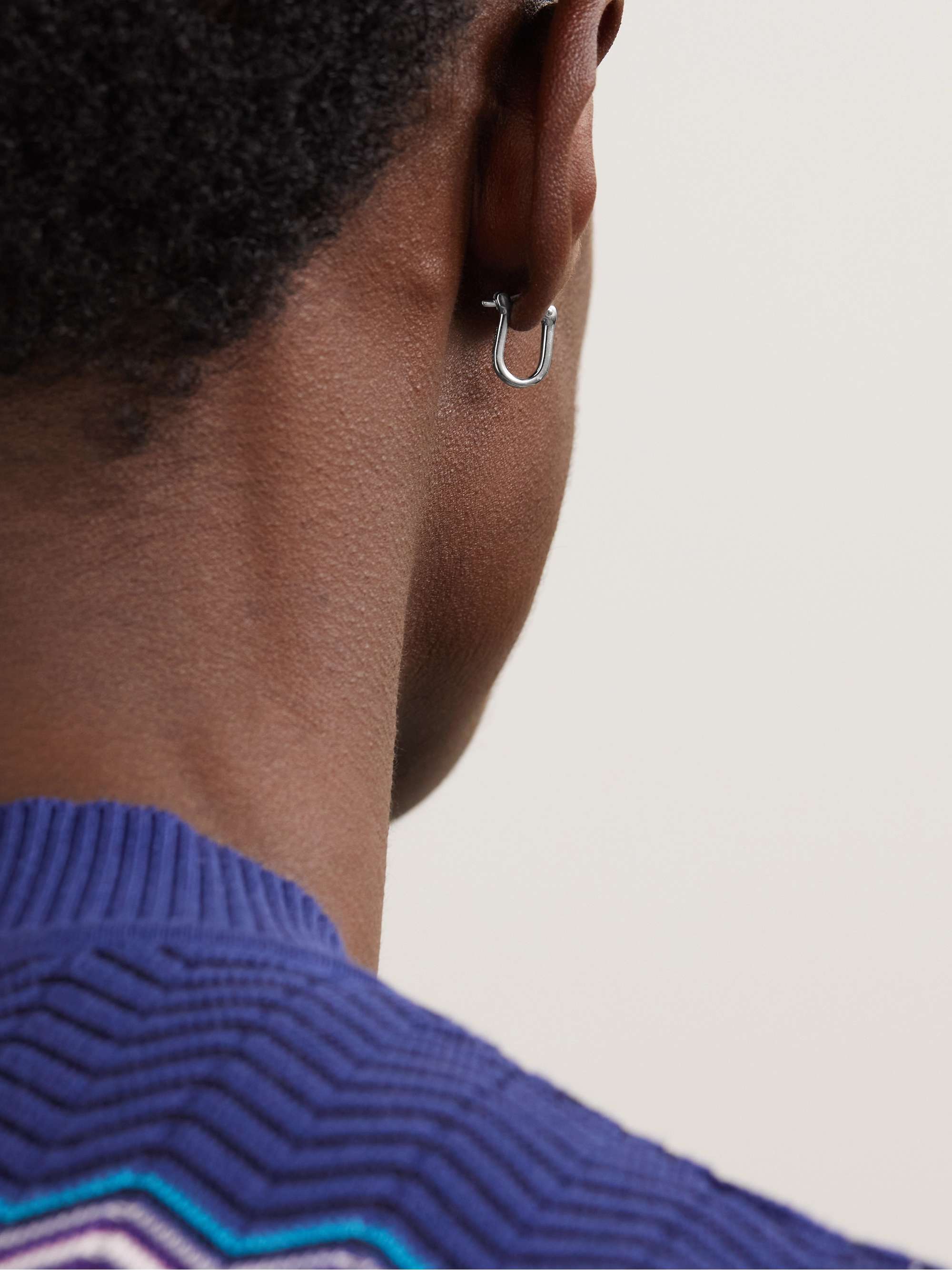 MIANSAI Ronan Huggie Sterling Silver Earrings for Men | MR PORTER