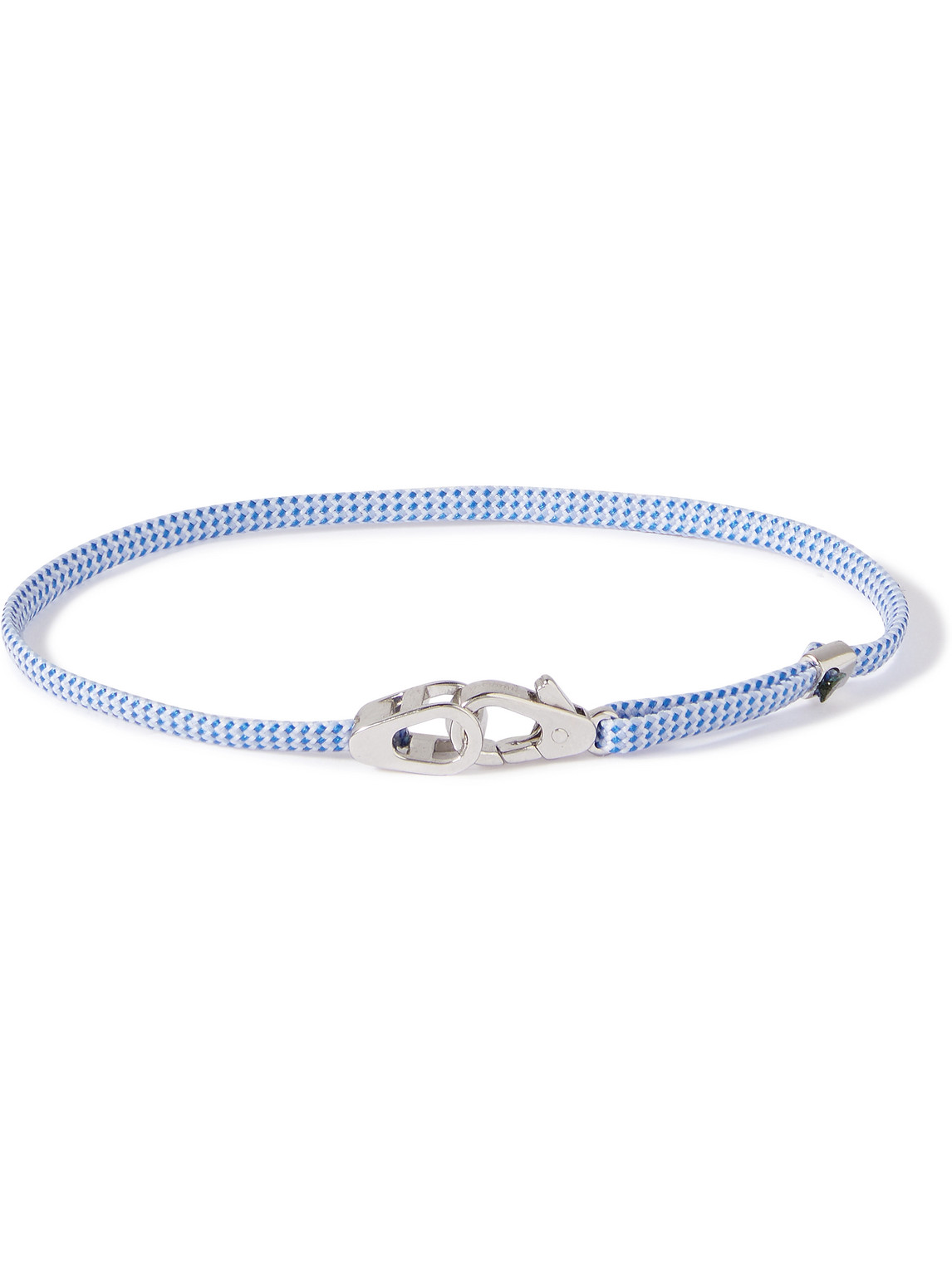 Miansai Caden Rope Silver Bracelet In Blue