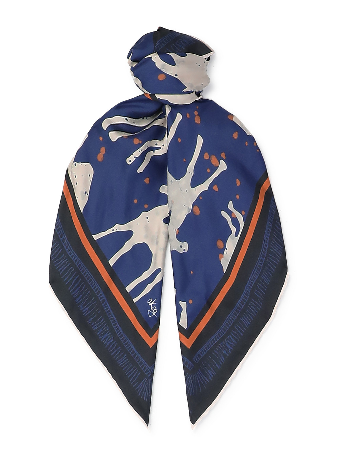 A Kind Of Guise Alia Printed Silk Scarf In Blue