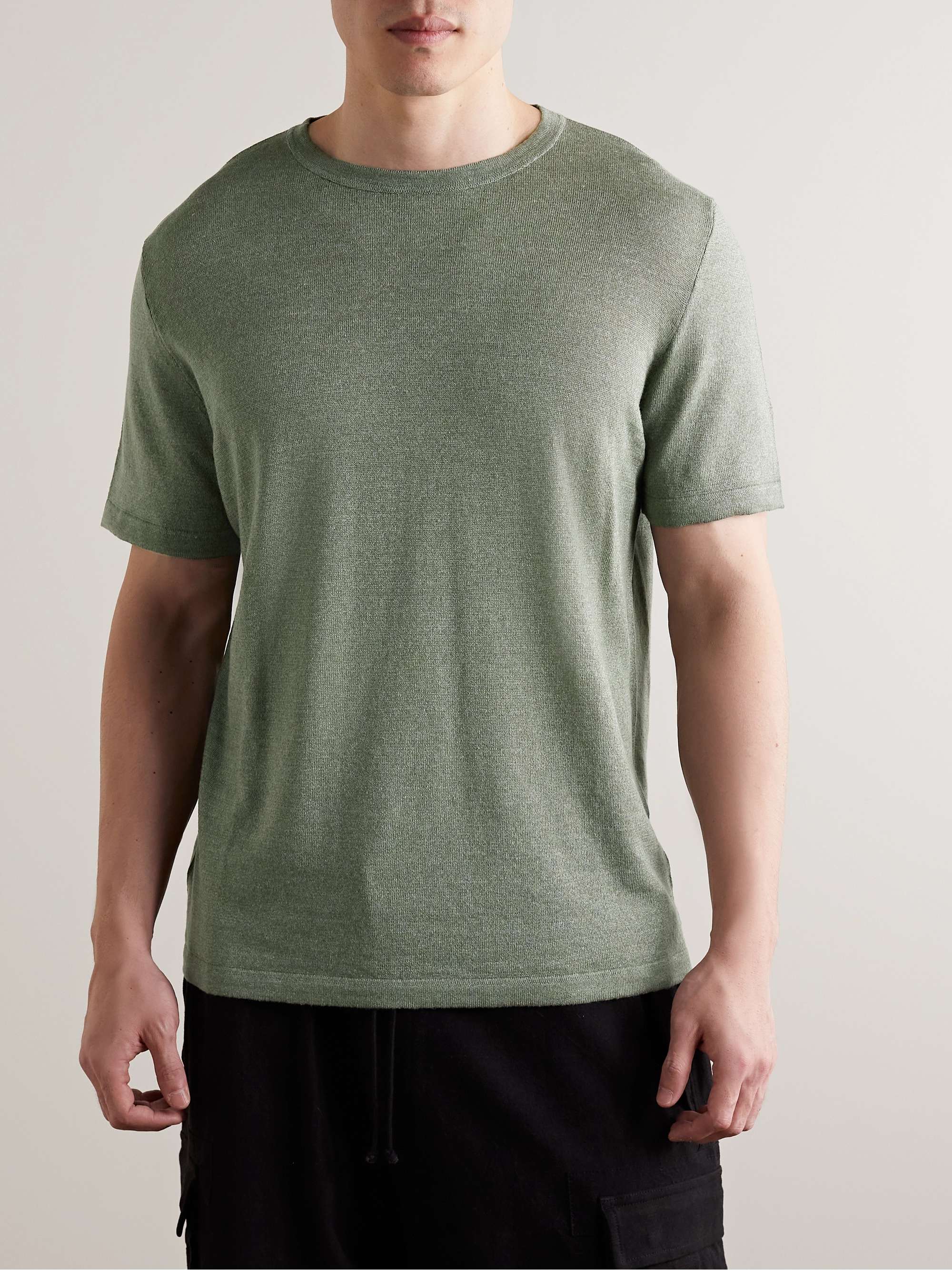 A KIND OF GUISE Hamdi Linen and Merino Wool-Blend T-Shirt