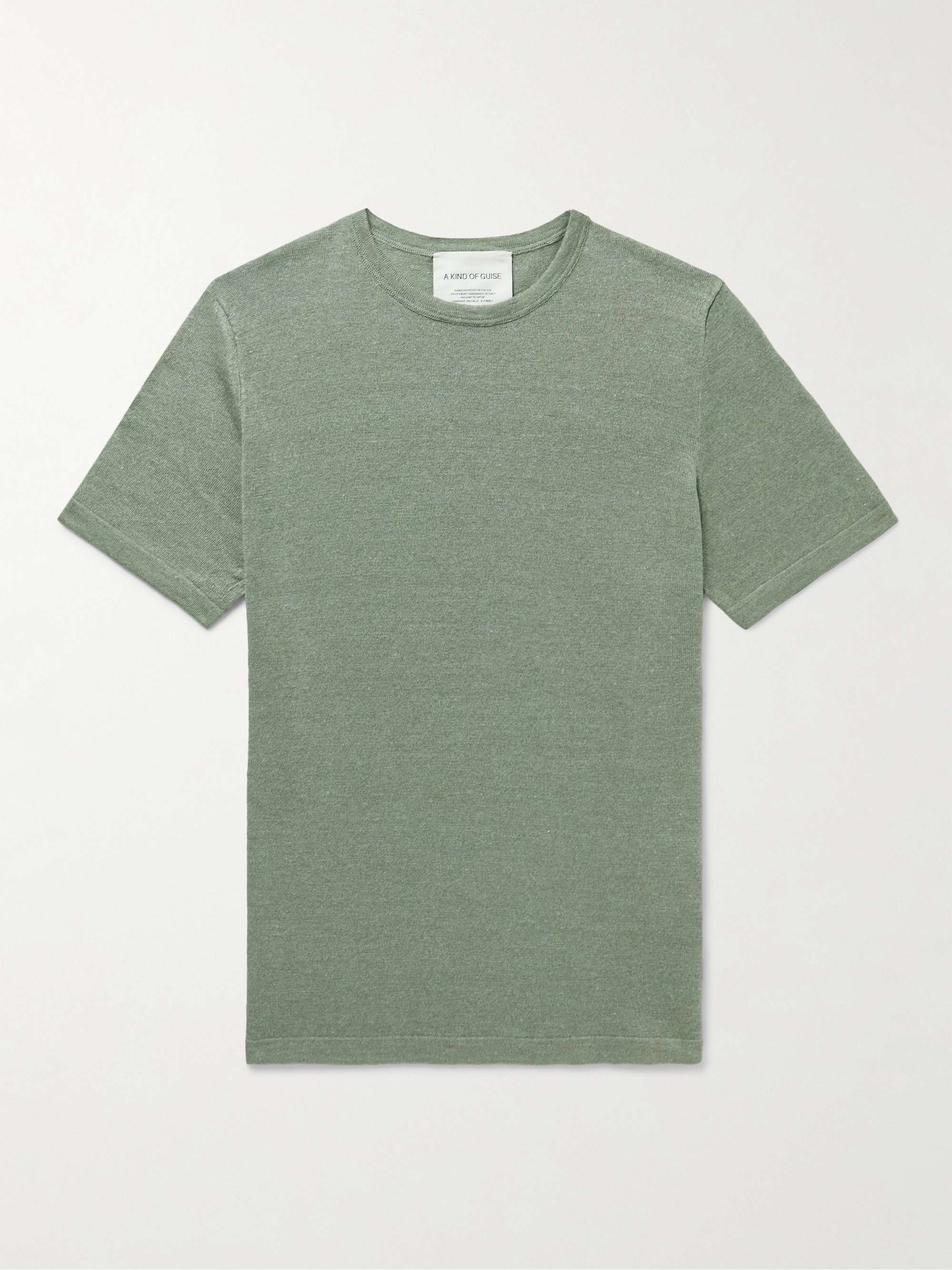 A KIND OF GUISE Hamdi Linen and Merino Wool-Blend T-Shirt