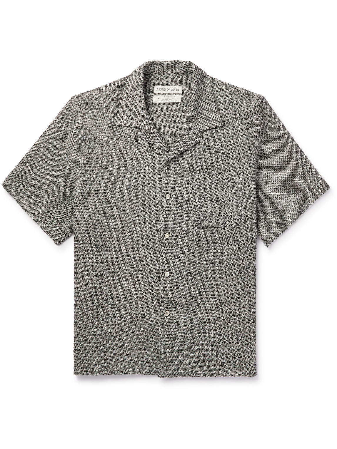 A KIND OF GUISE GIOIA CONVERTIBLE-COLLAR LINEN AND SILK-BLEND SHIRT