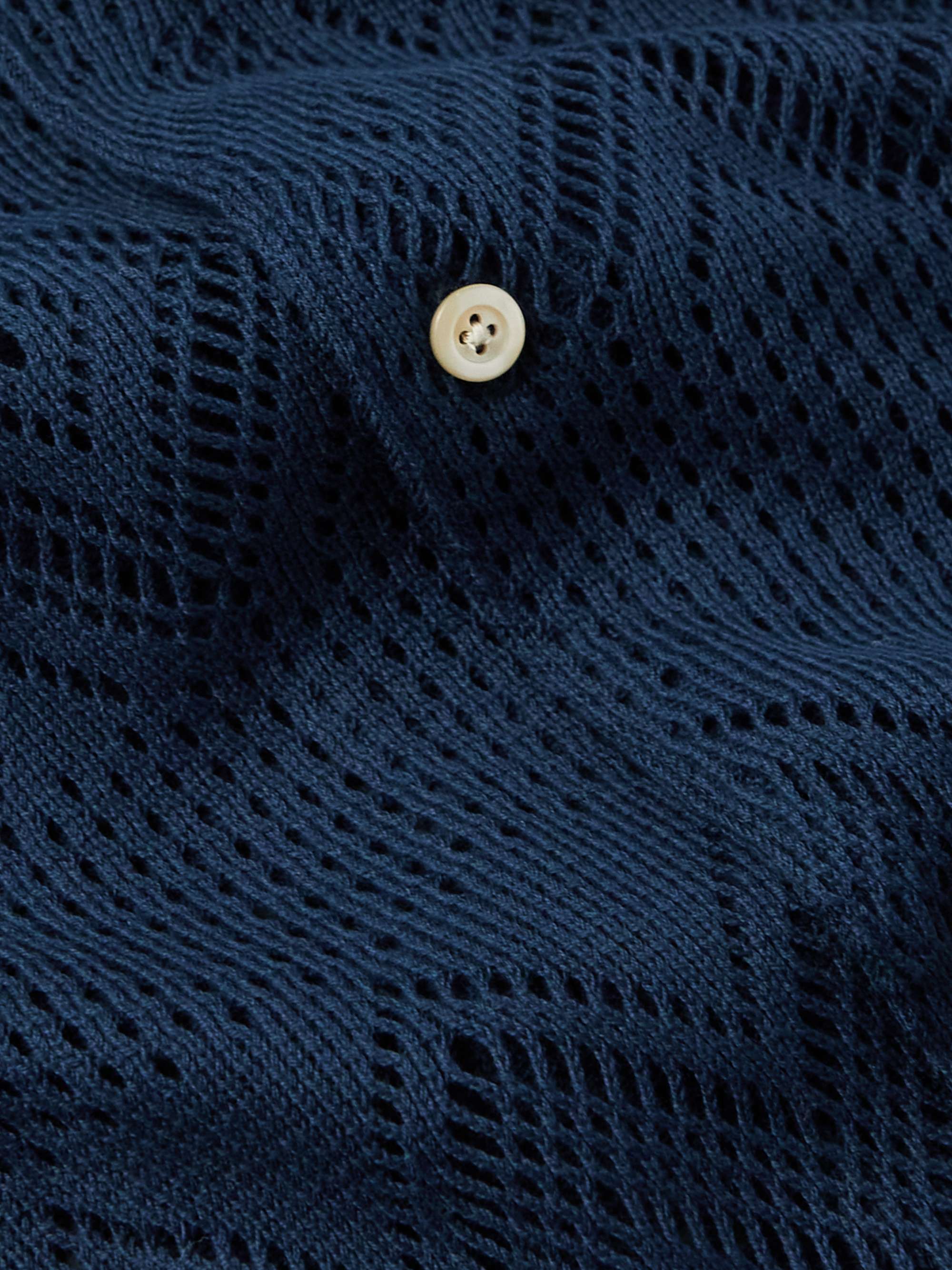 A KIND OF GUISE Gioia Camp-Collar Crocheted Cotton Shirt