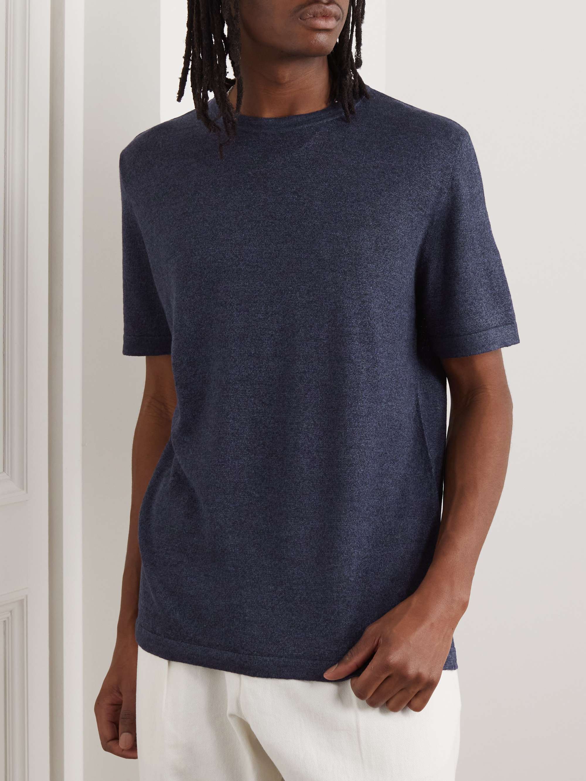 A KIND OF GUISE Hamdi Linen and Merino Wool-Blend T-Shirt