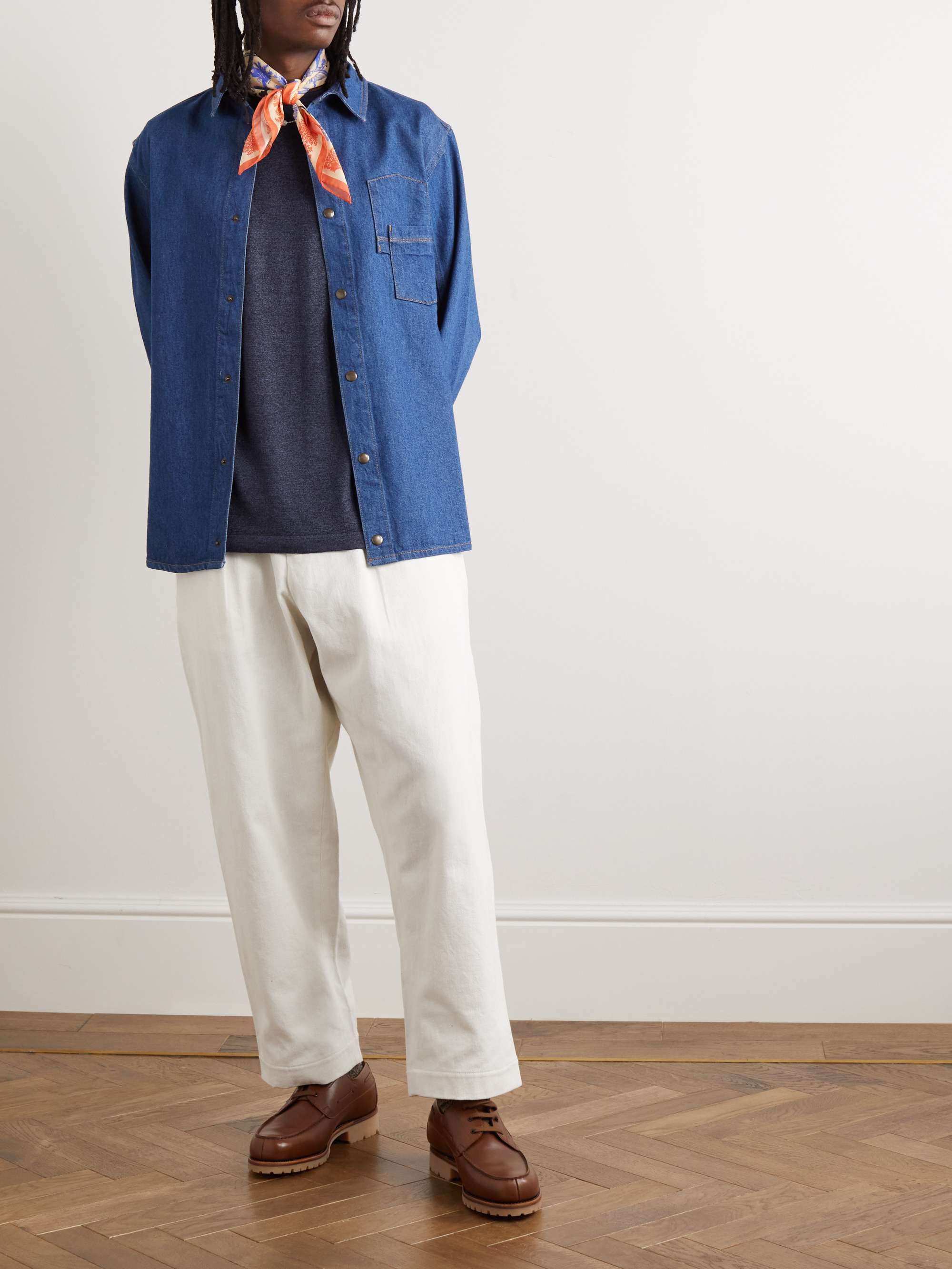 A KIND OF GUISE Hamdi Linen and Merino Wool-Blend T-Shirt