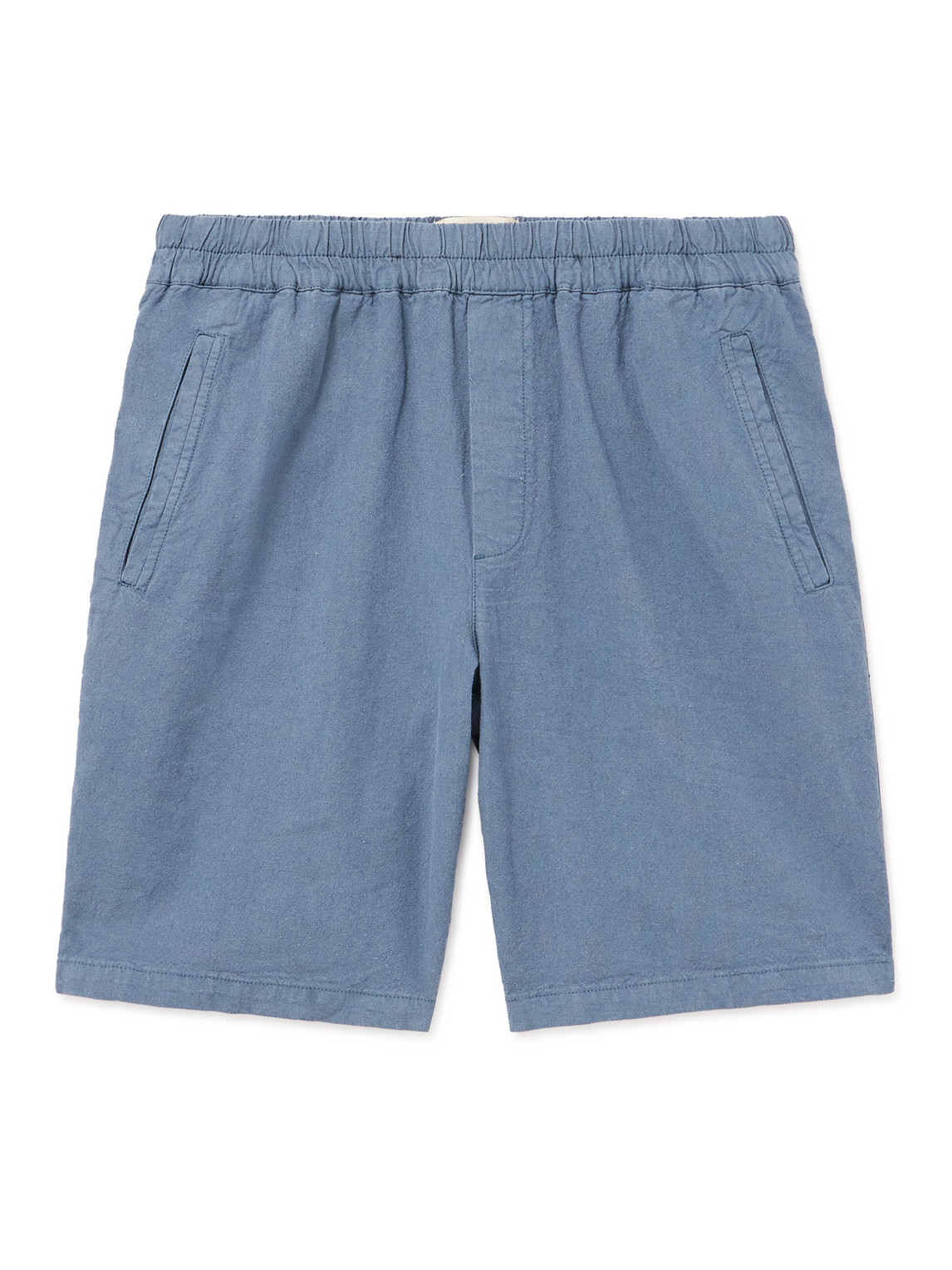 Folk Elasticated-waist Linen-blend Shorts In Blue
