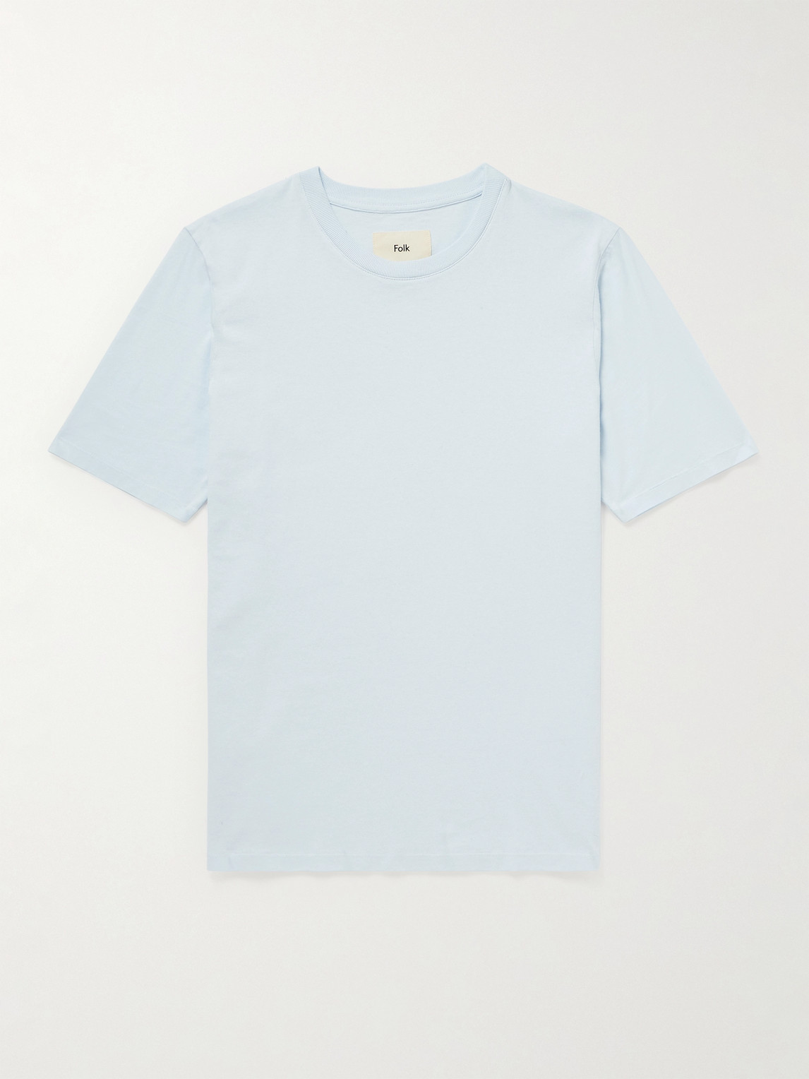 Folk Garment-dyed Cotton-jersey T-shirt In Blue