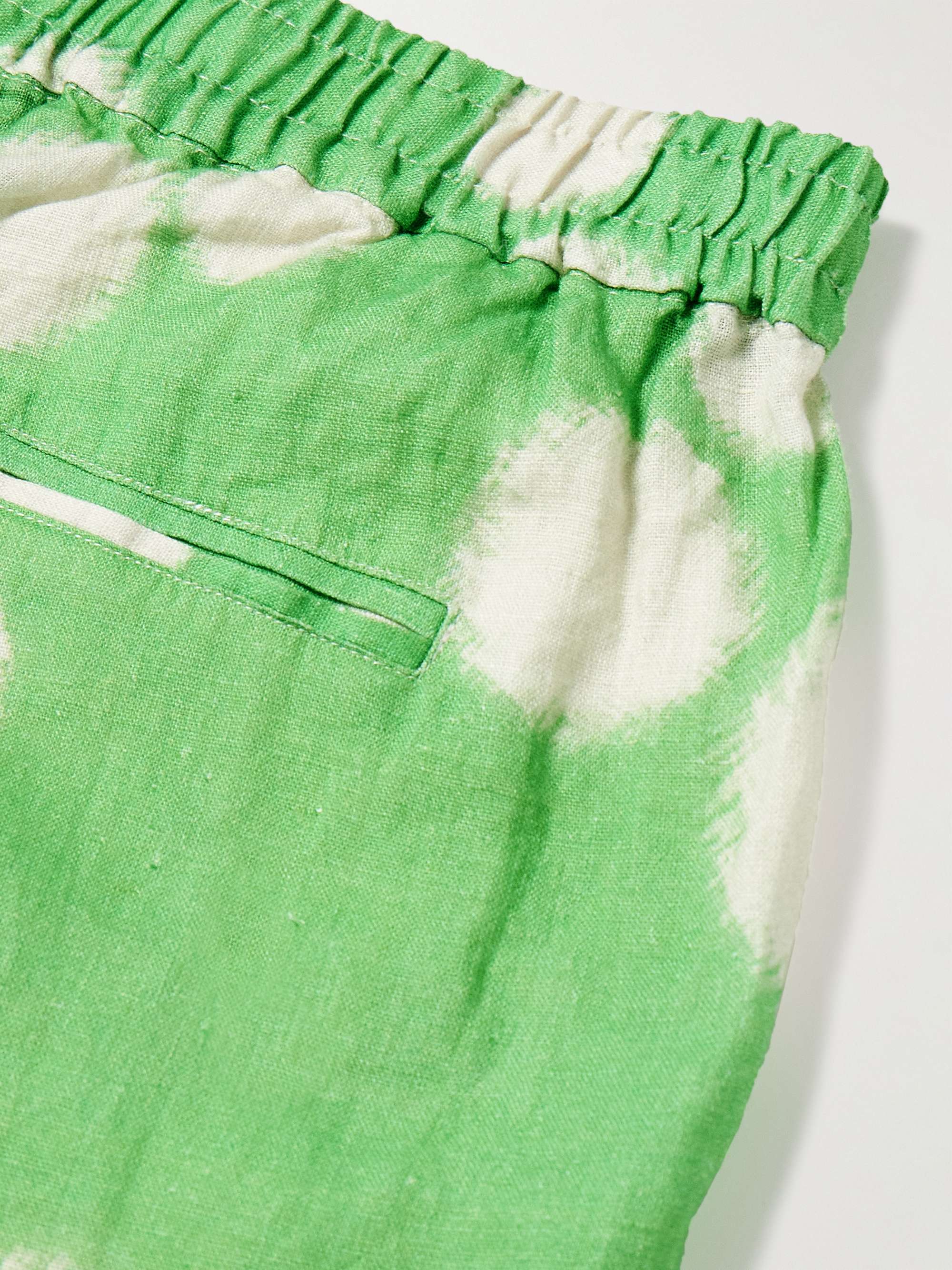 FOLK Assembly Straight-Leg Printed Linen Shorts