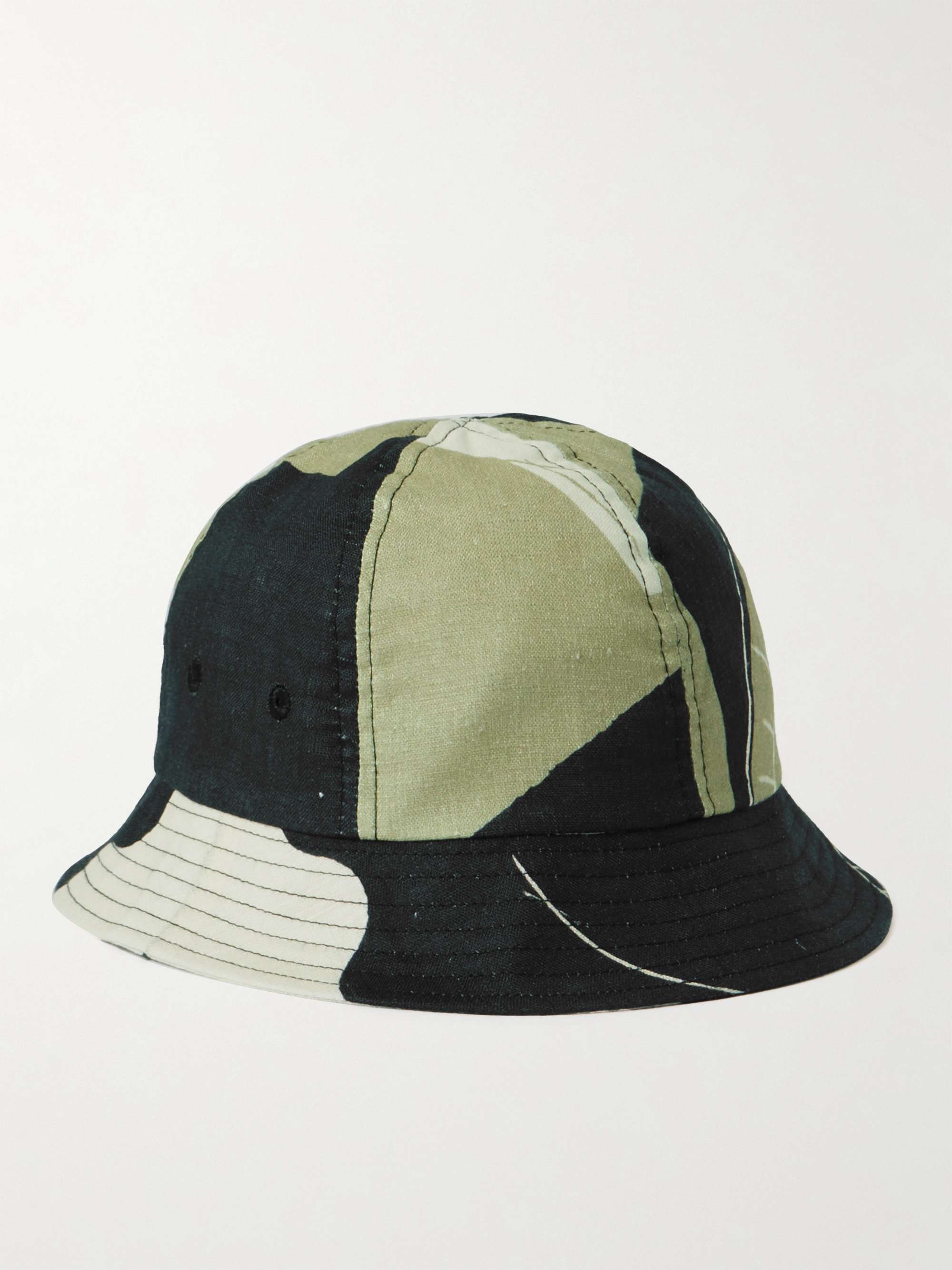 FOLK Logo-Appliquéd Printed Cotton Bucket Hat