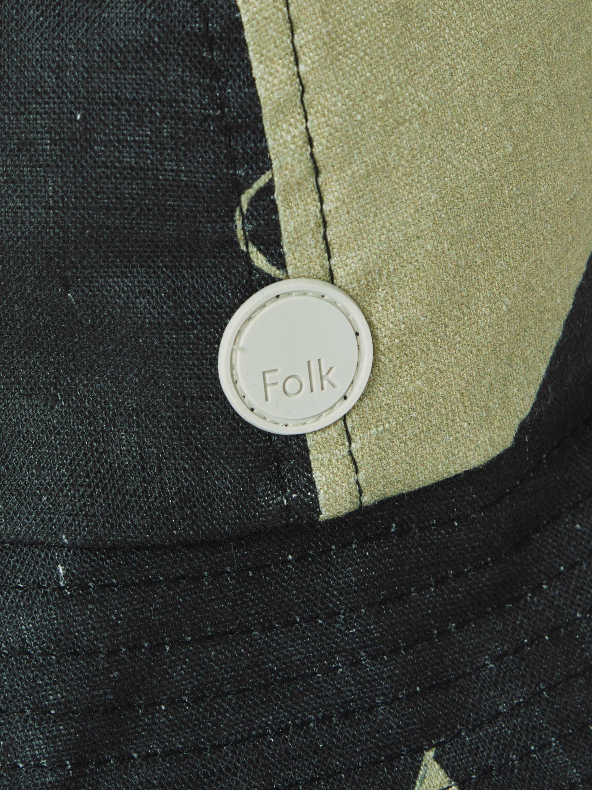 FOLK Logo-Appliquéd Printed Cotton Bucket Hat