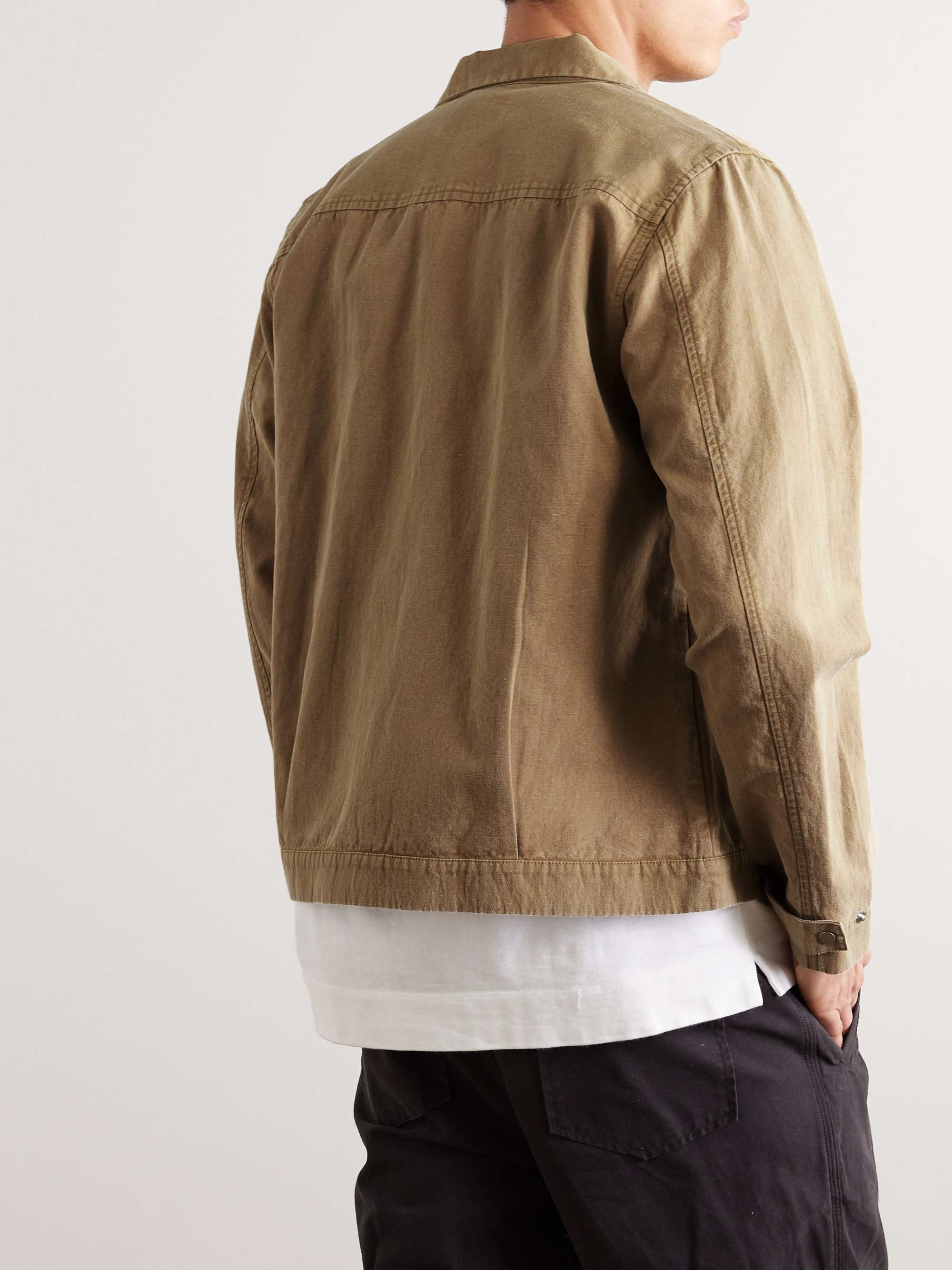 FOLK Signal Cotton and Linen-Blend Canvas Blouson Jacket for Men | MR ...