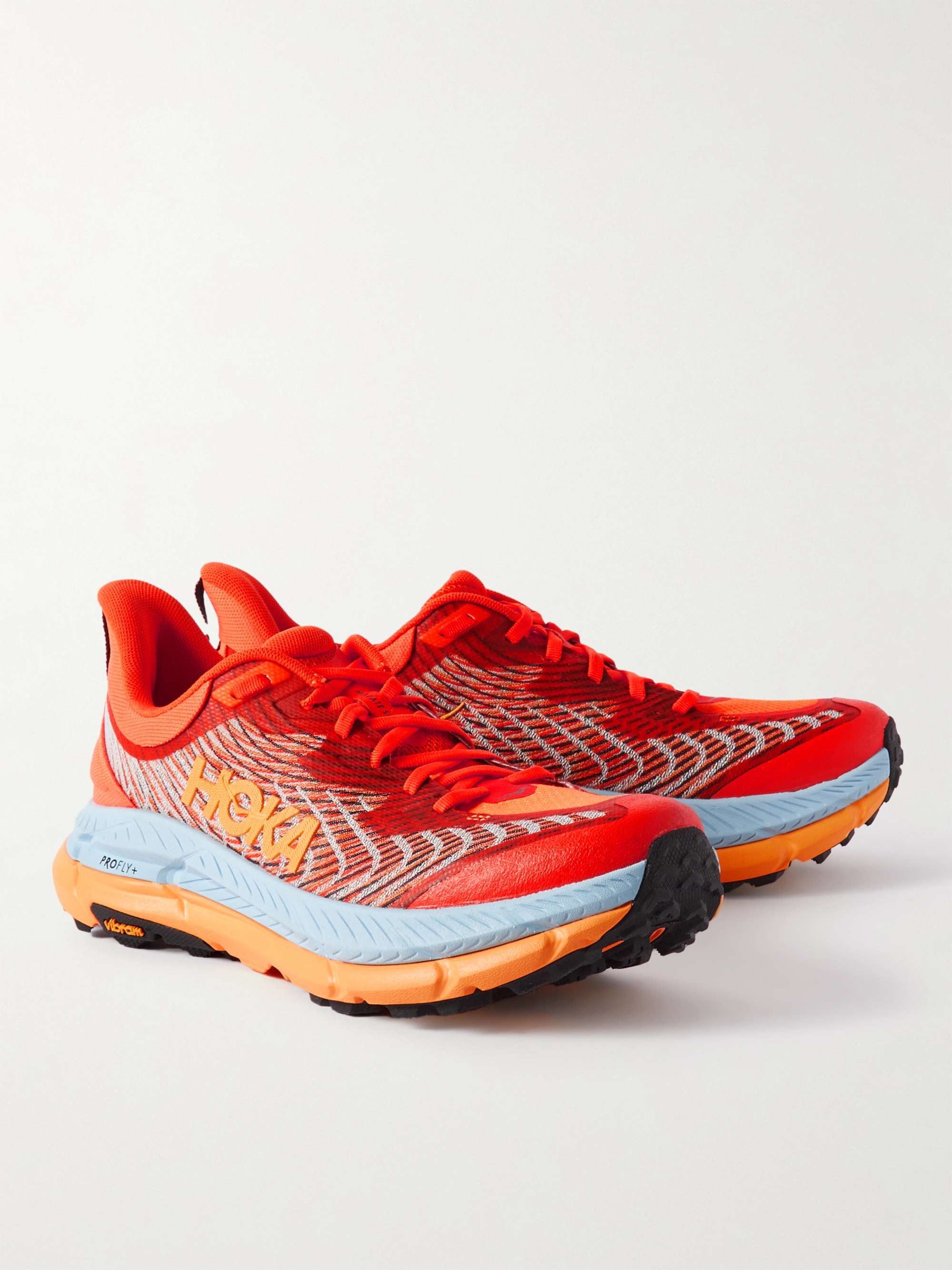HOKA ONE ONE Mafate Speed 4 Rubber-Trimmed Mesh Running Sneakers