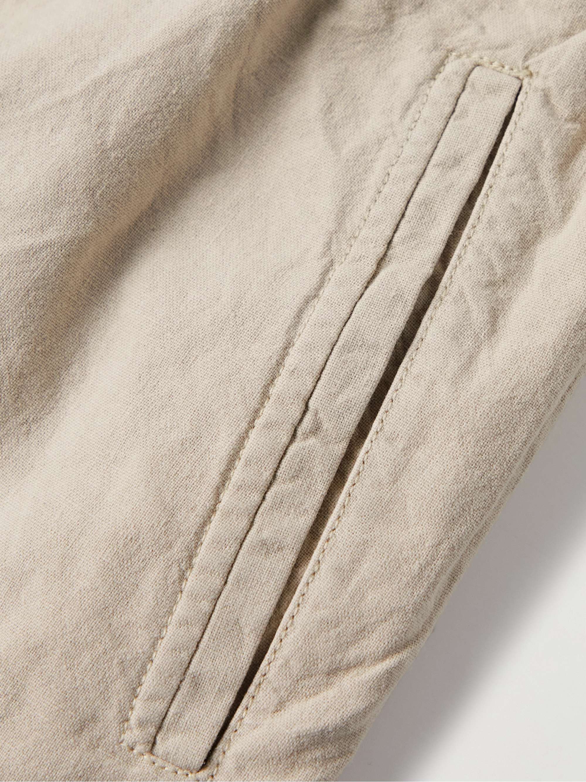FOLK Straight-Leg Linen and Cotton-Blend Shorts