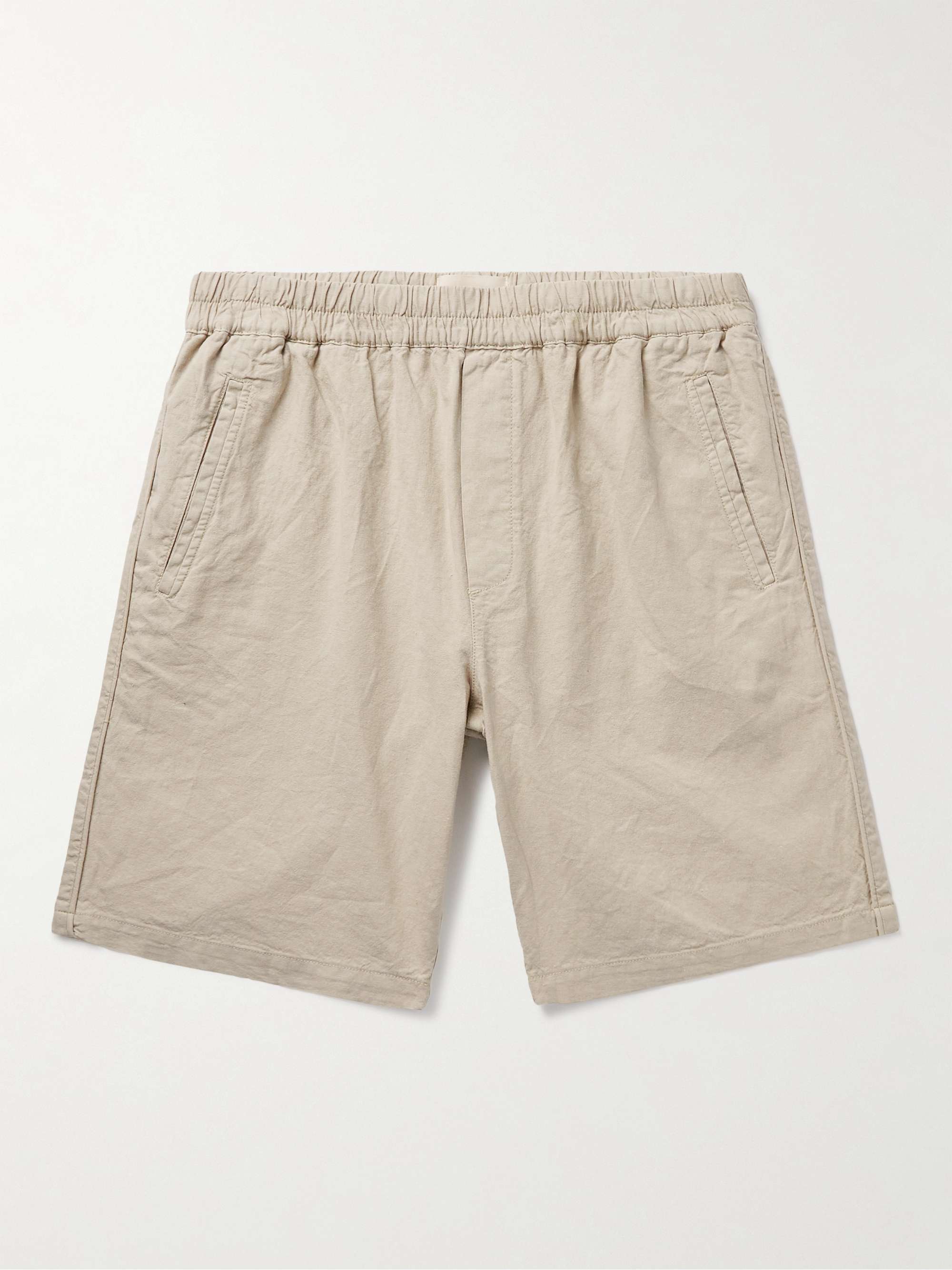 FOLK Straight-Leg Linen and Cotton-Blend Shorts for Men | MR PORTER