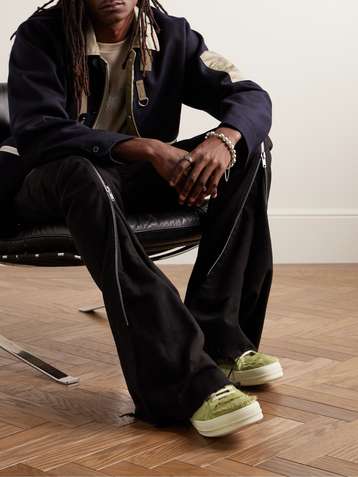 ASAP Rocky Wears Rick Owens Blazer, Cargo Pants and Sneakers in