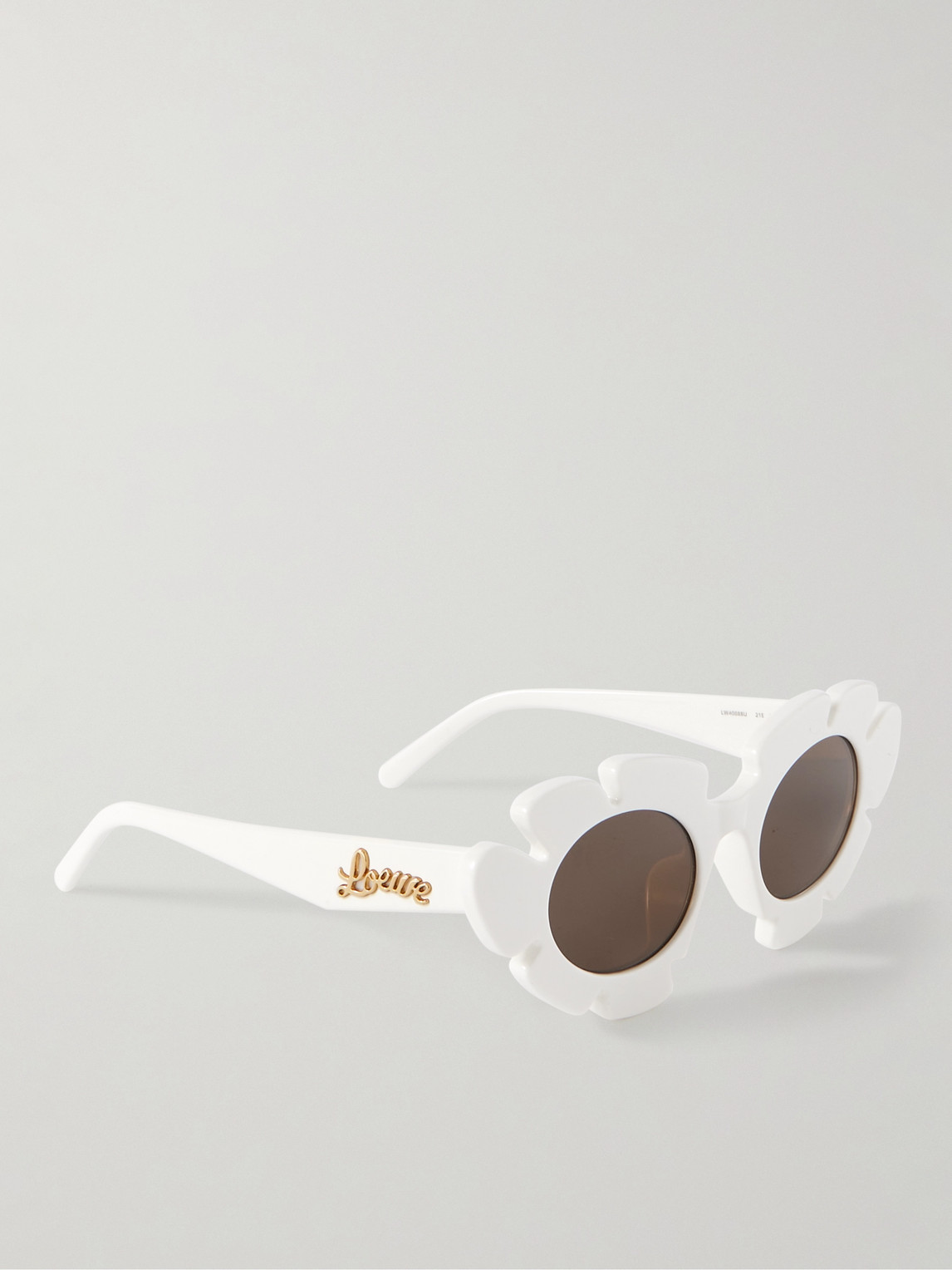 Shop Loewe Paula's Ibiza Round-frame Acetate Sunglasses In White