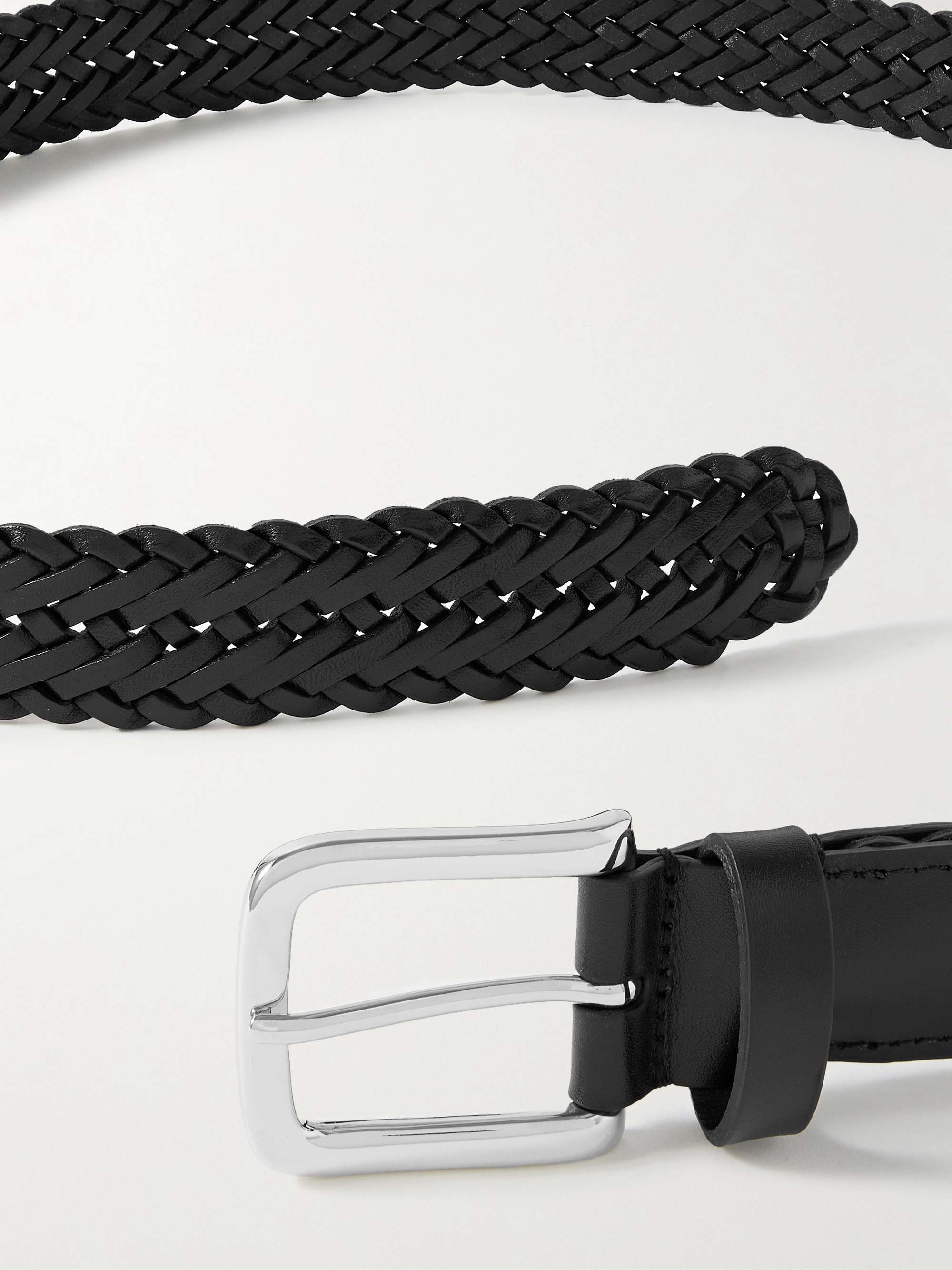 ANDERSON'S Croc-effect leather waist belt