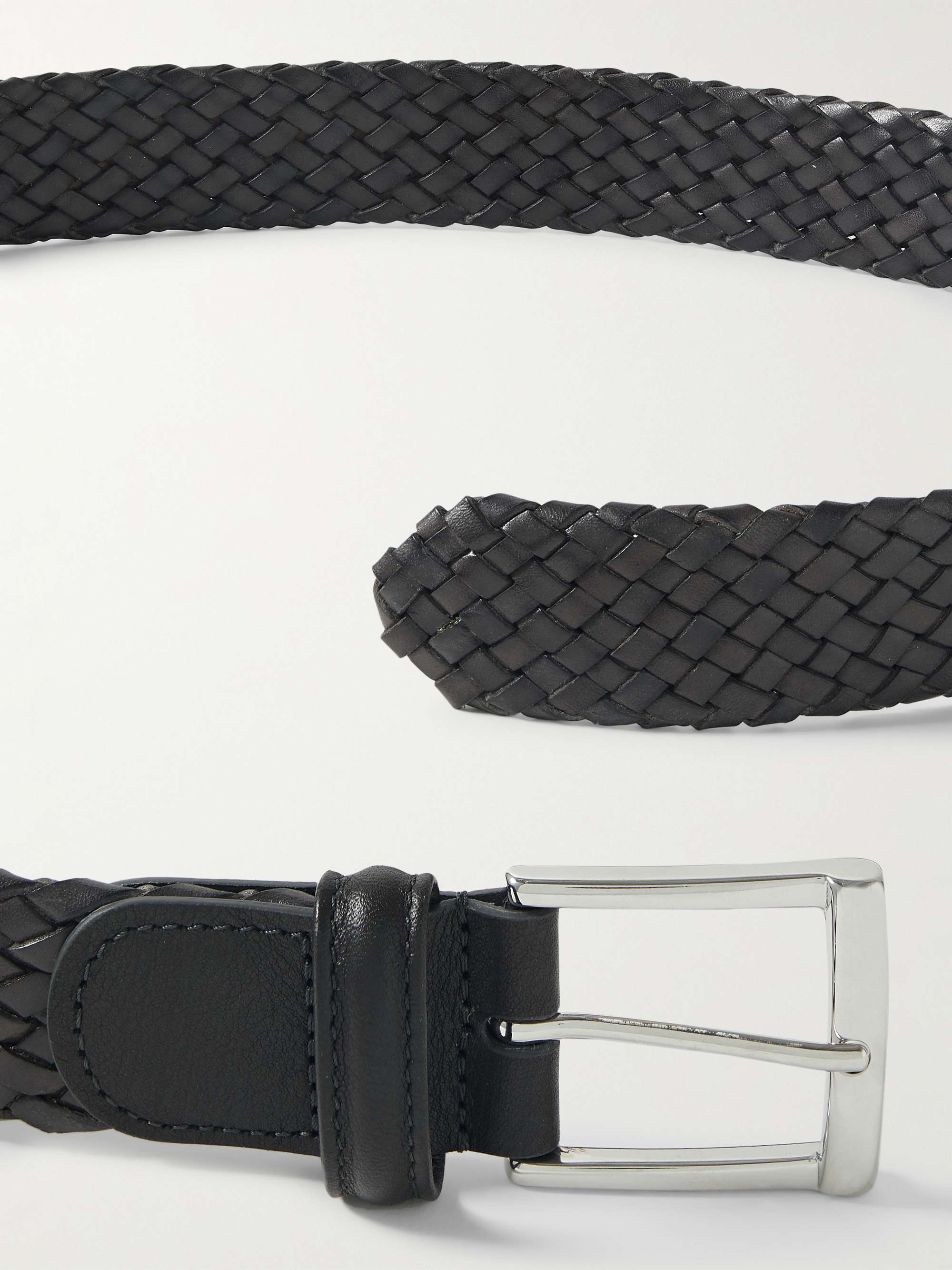 ANDERSON'S 3.5cm Woven Leather Belt for Men | MR PORTER