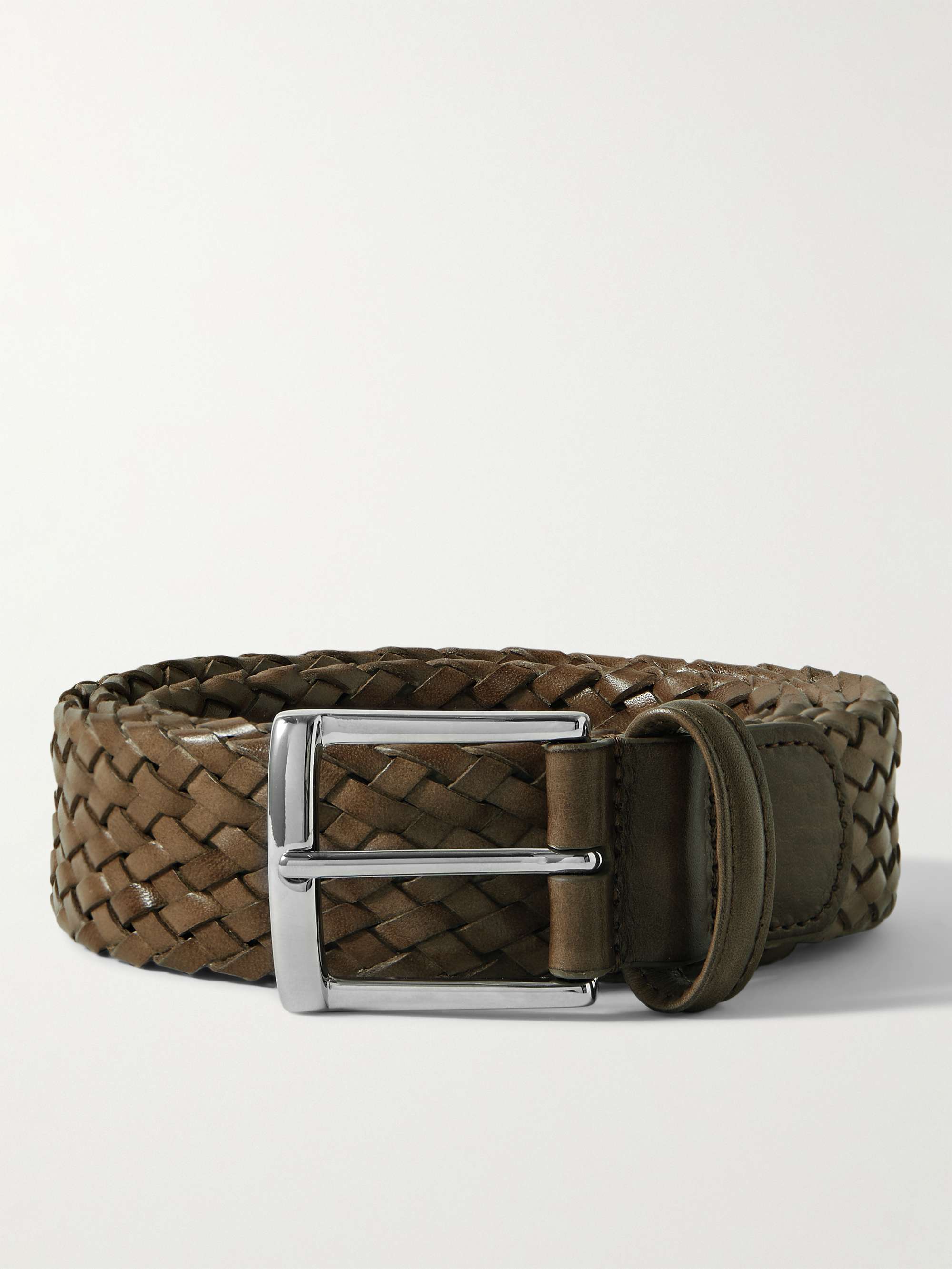 ANDERSON'S 3.5cm Woven Leather Belt for Men | MR PORTER