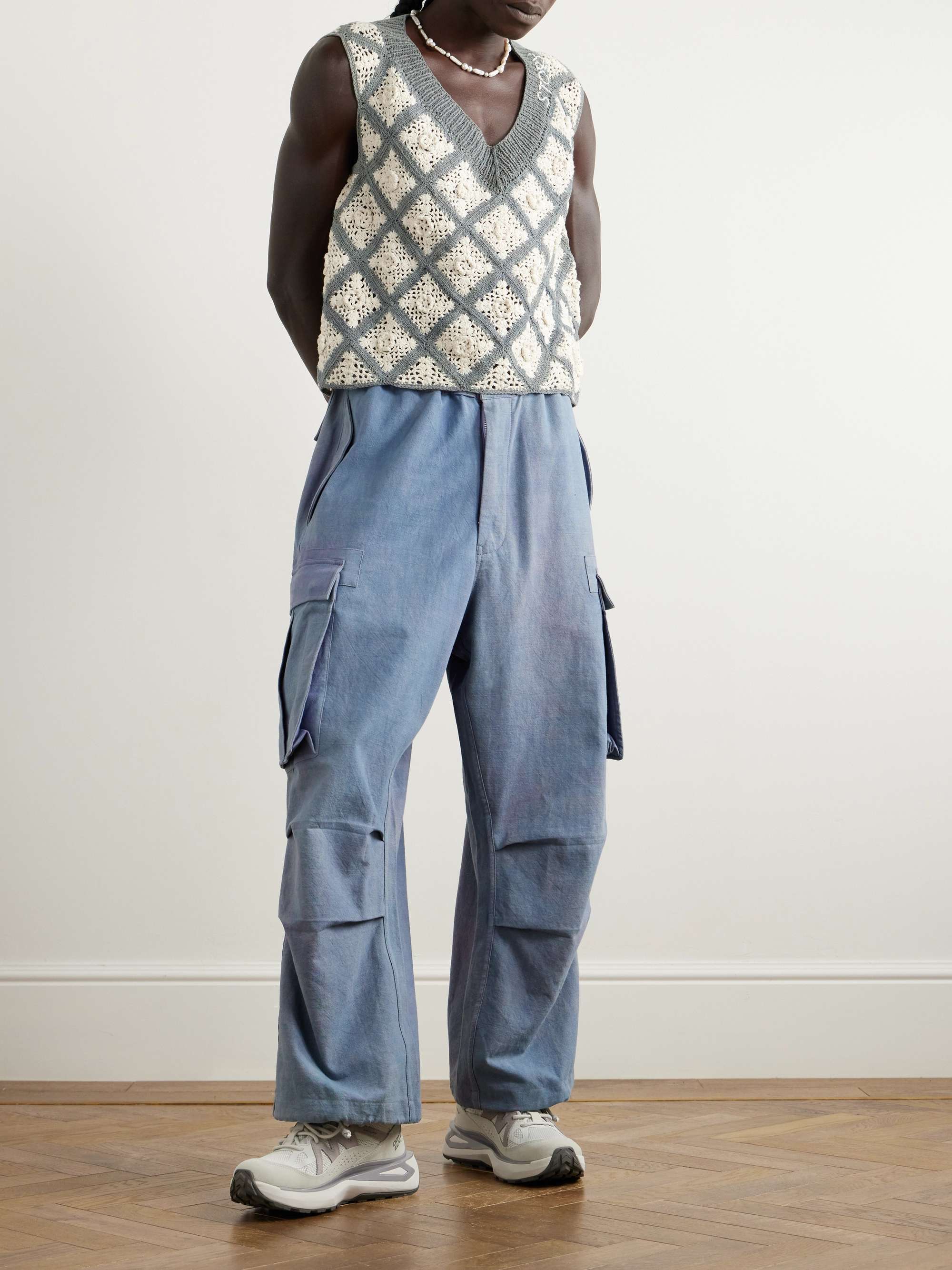 STORY MFG. Tea Crocheted Organic Cotton Sweater Vest for Men | MR PORTER
