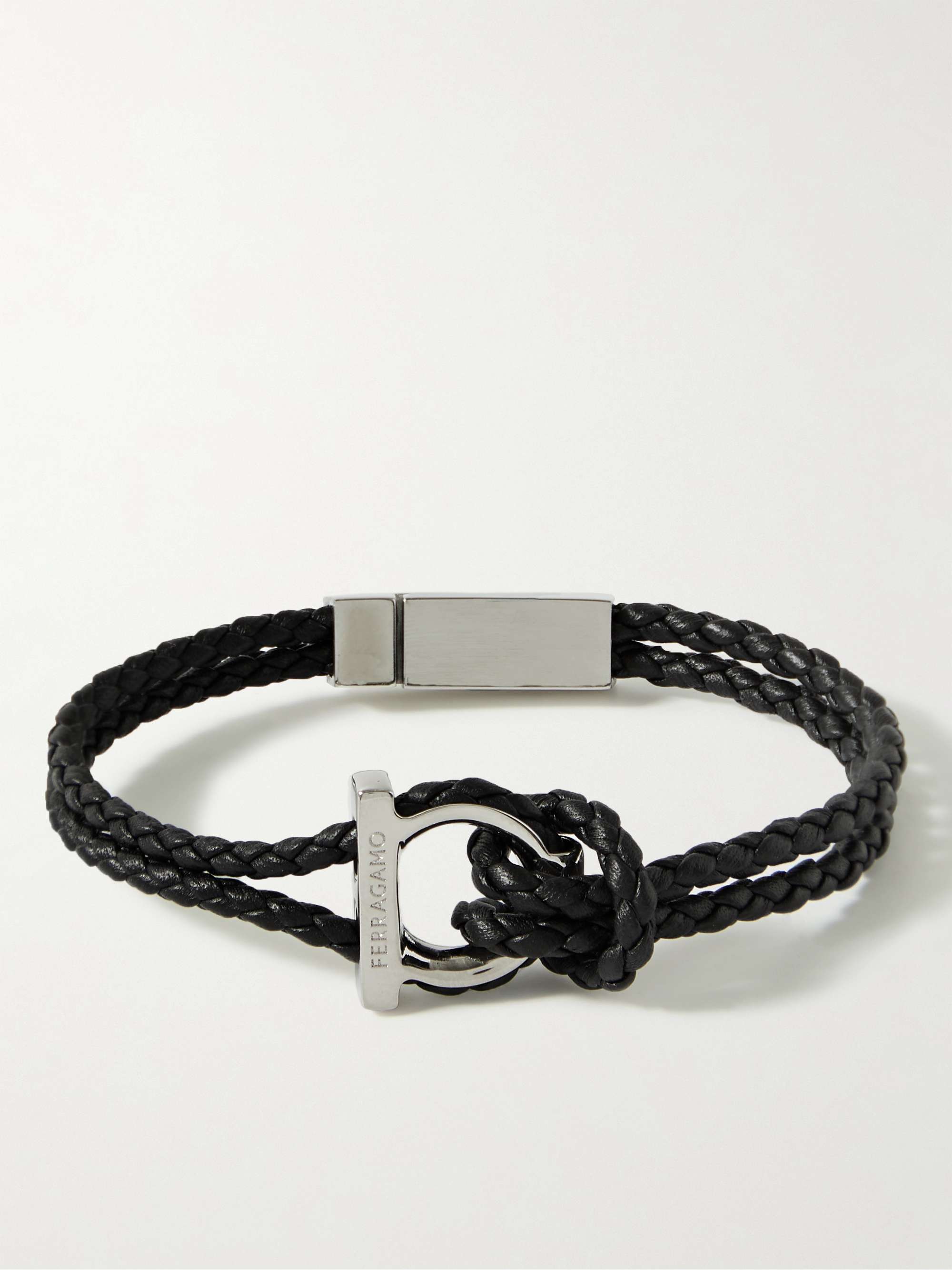 Salvatore Ferragamo Braided Gancio Clasp Bracelet, $158 | farfetch.com |  Lookastic