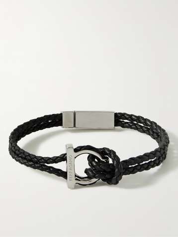 NEW Salvatore Ferragamo Pink Leather Silver Bracelet | eBay
