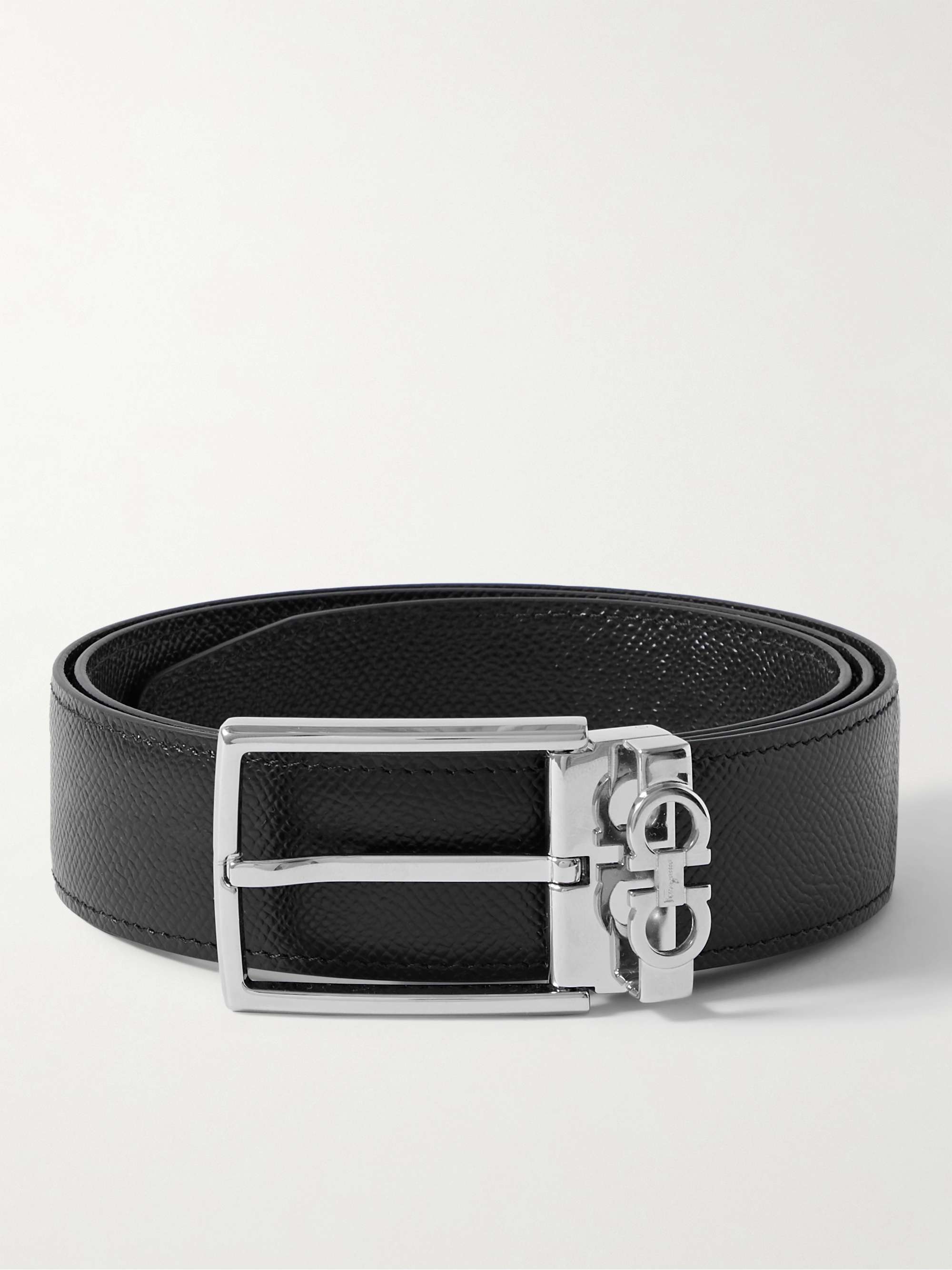 Salvatore Ferragamo Man Black Leather Belt 