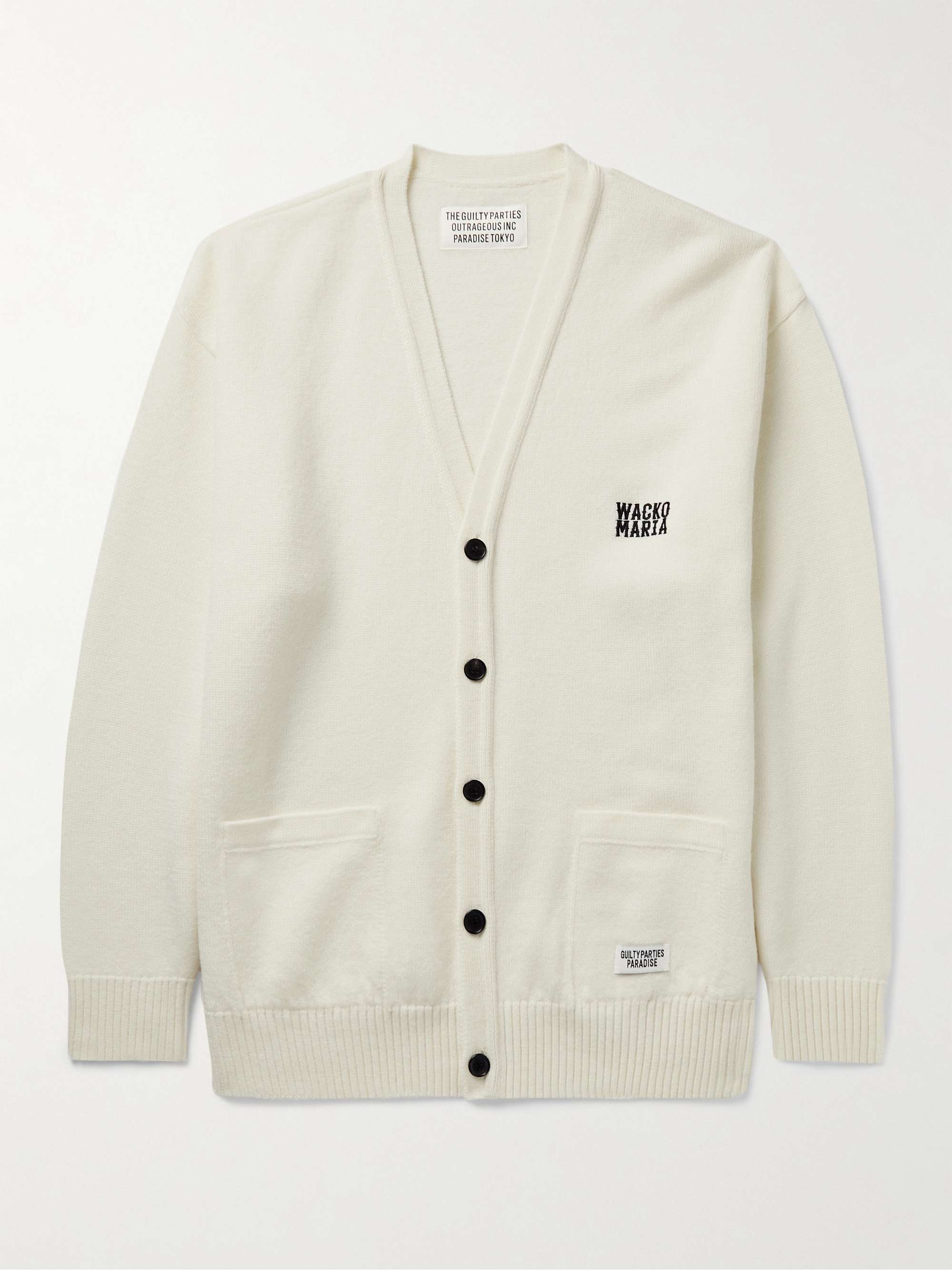 WACKO MARIA Logo-Embroidered Wool Cardigan for Men | MR PORTER