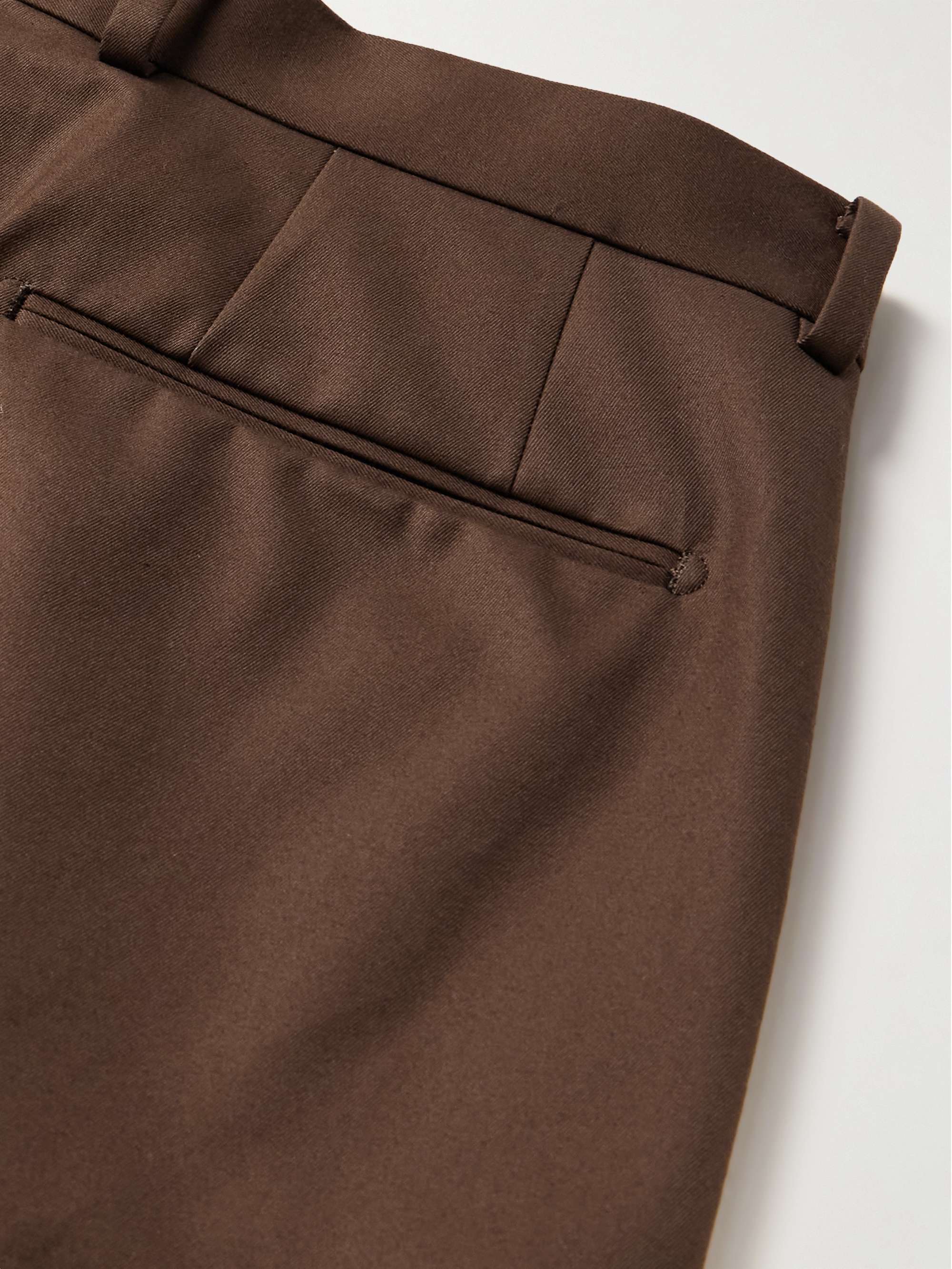 WACKO MARIA Straight-Leg Pleated Cotton-Twill Trousers for Men 