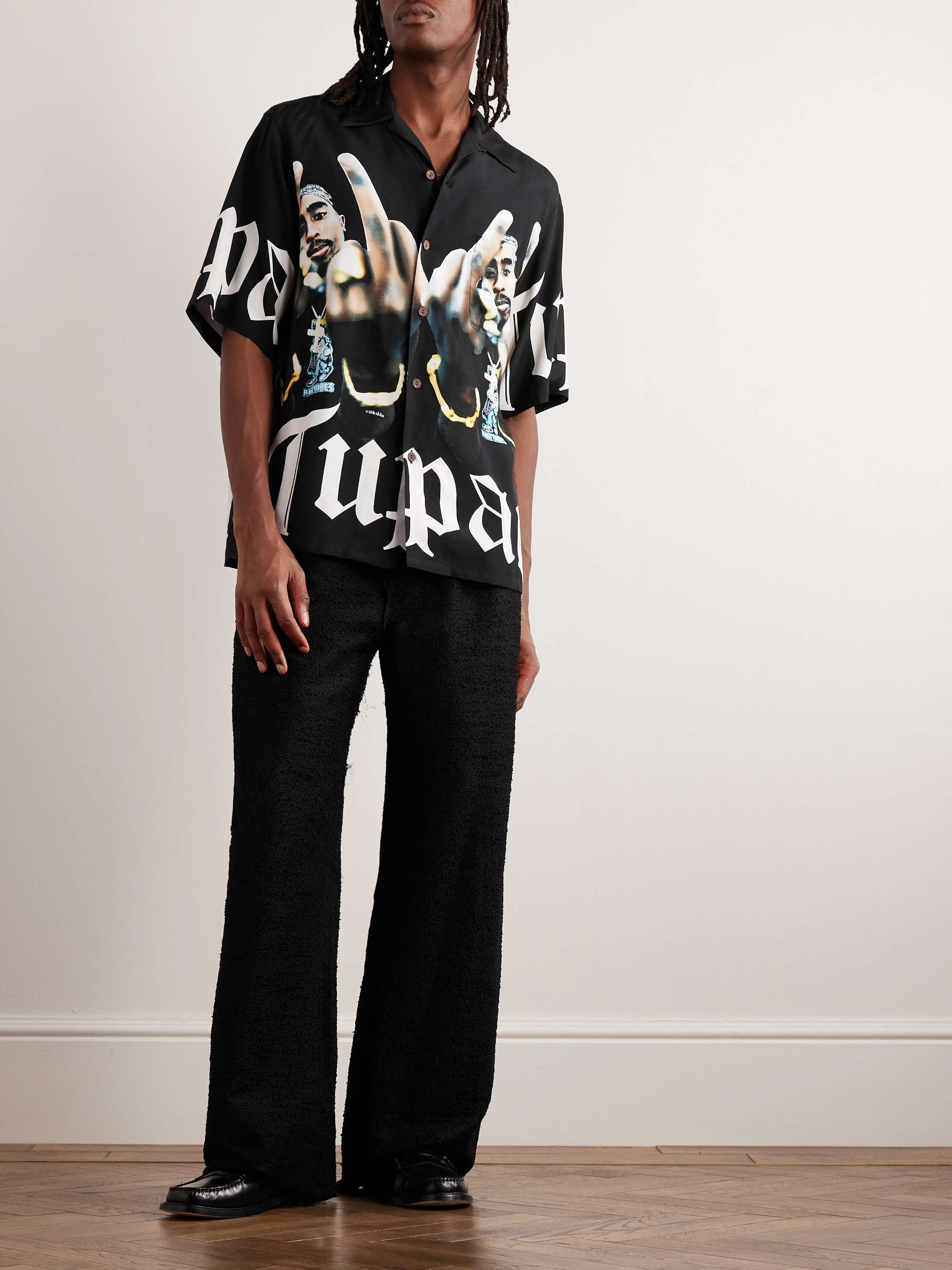 WACKO MARIA + Tupac Camp-Collar Printed Satin Shirt for Men | MR PORTER