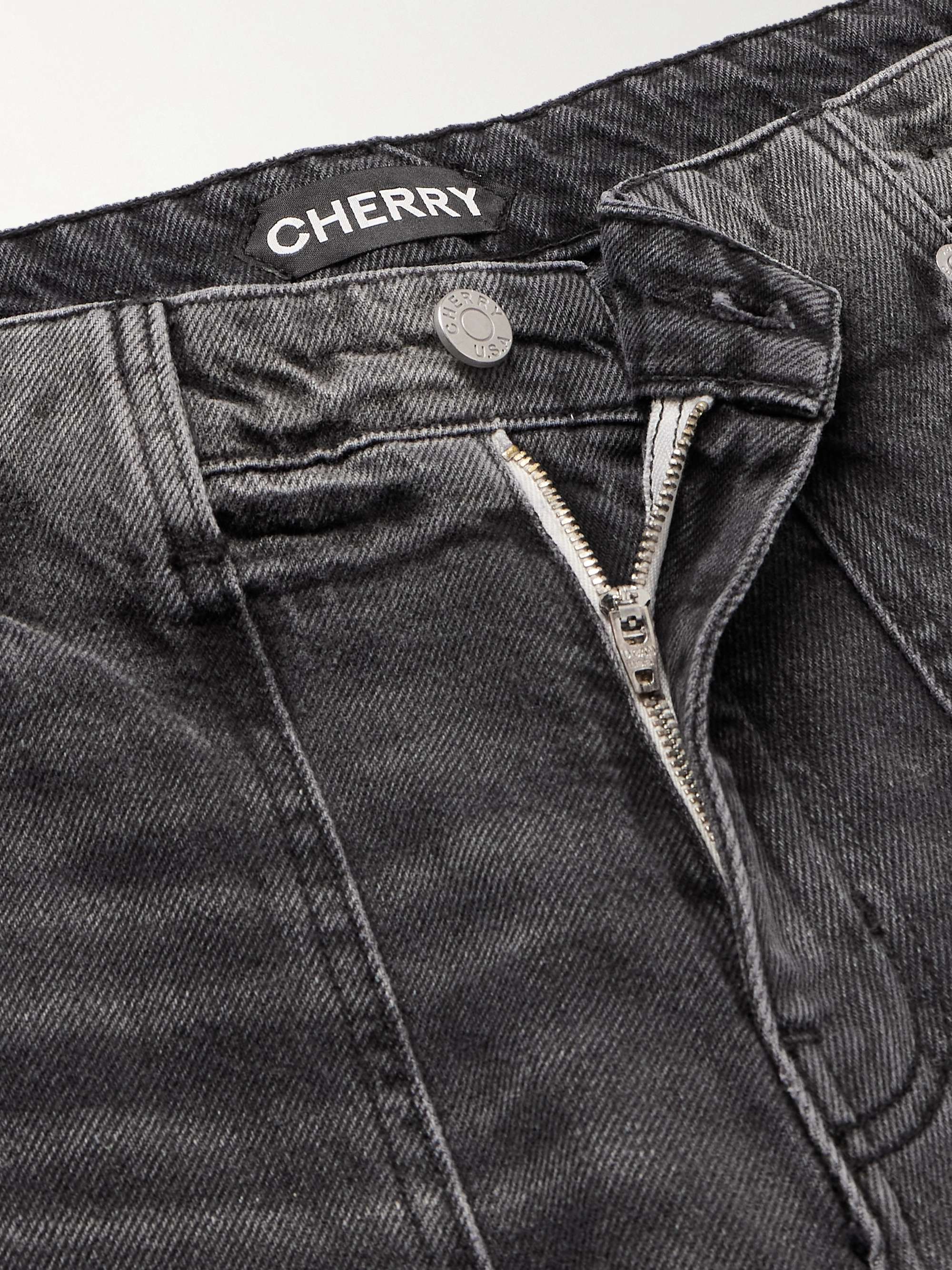 CHERRY LA Straight-Leg Panelled Jeans