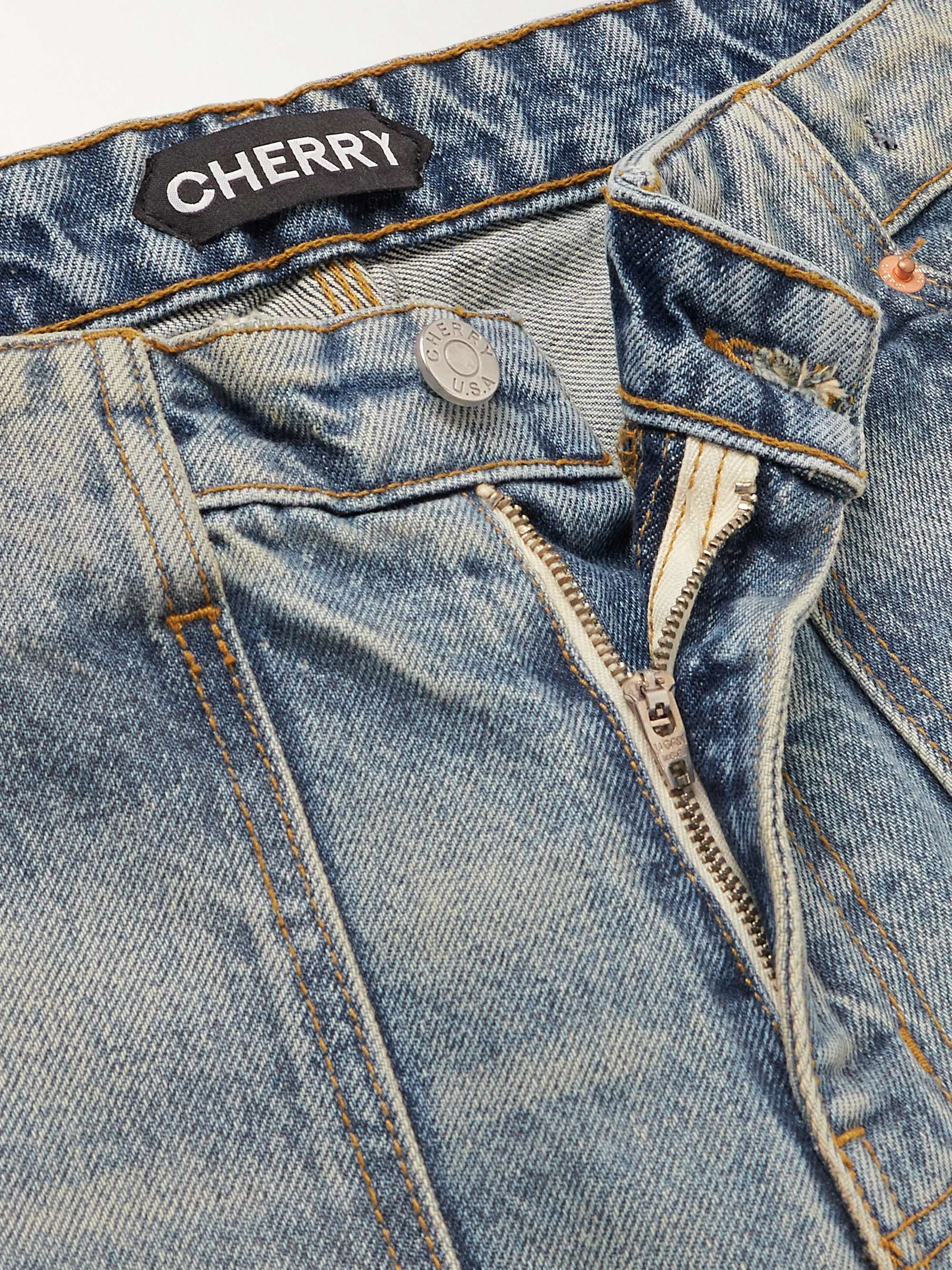 CHERRY LA Straight-Leg Panelled Jeans