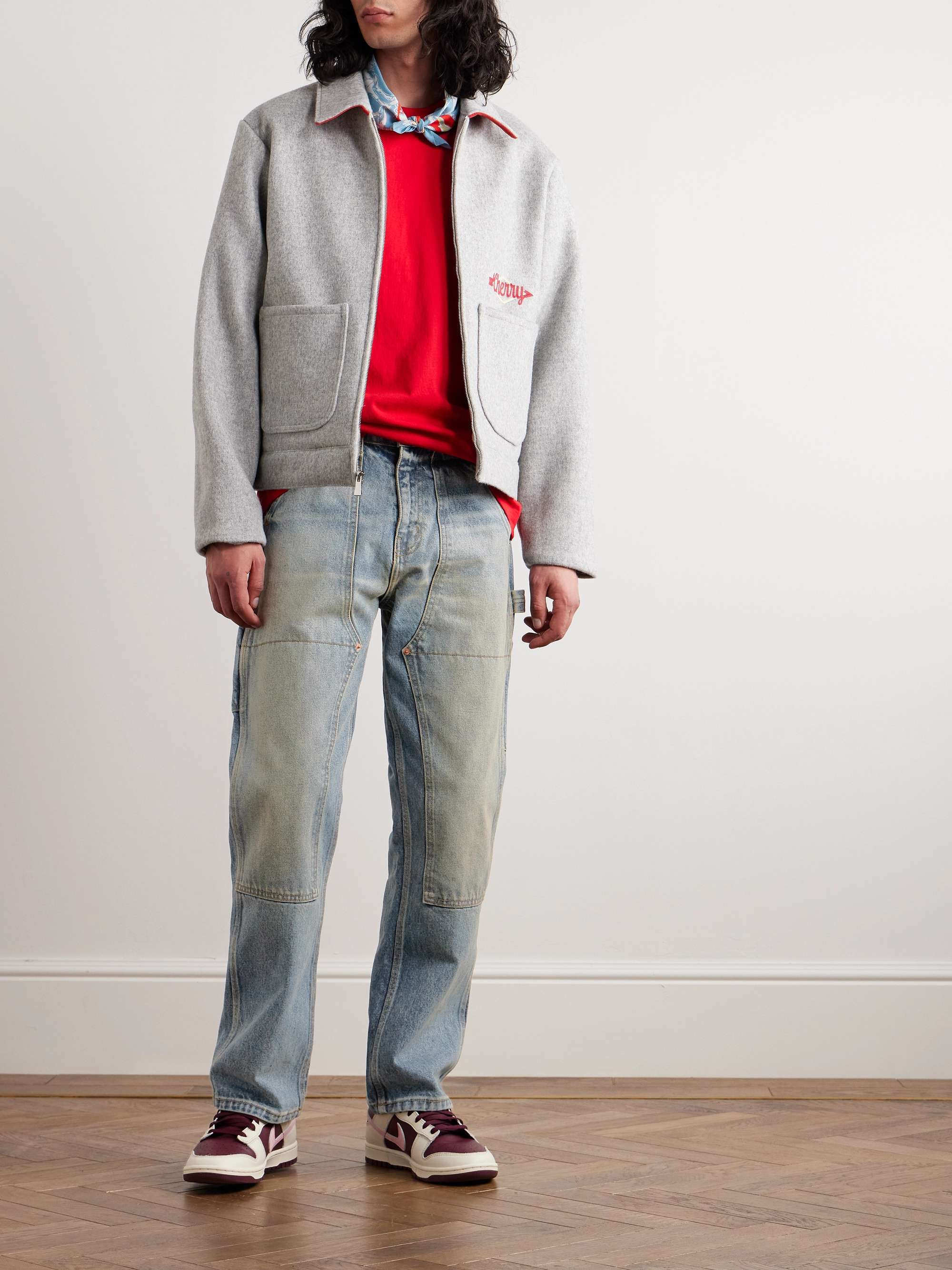 CHERRY LA Straight-Leg Panelled Jeans