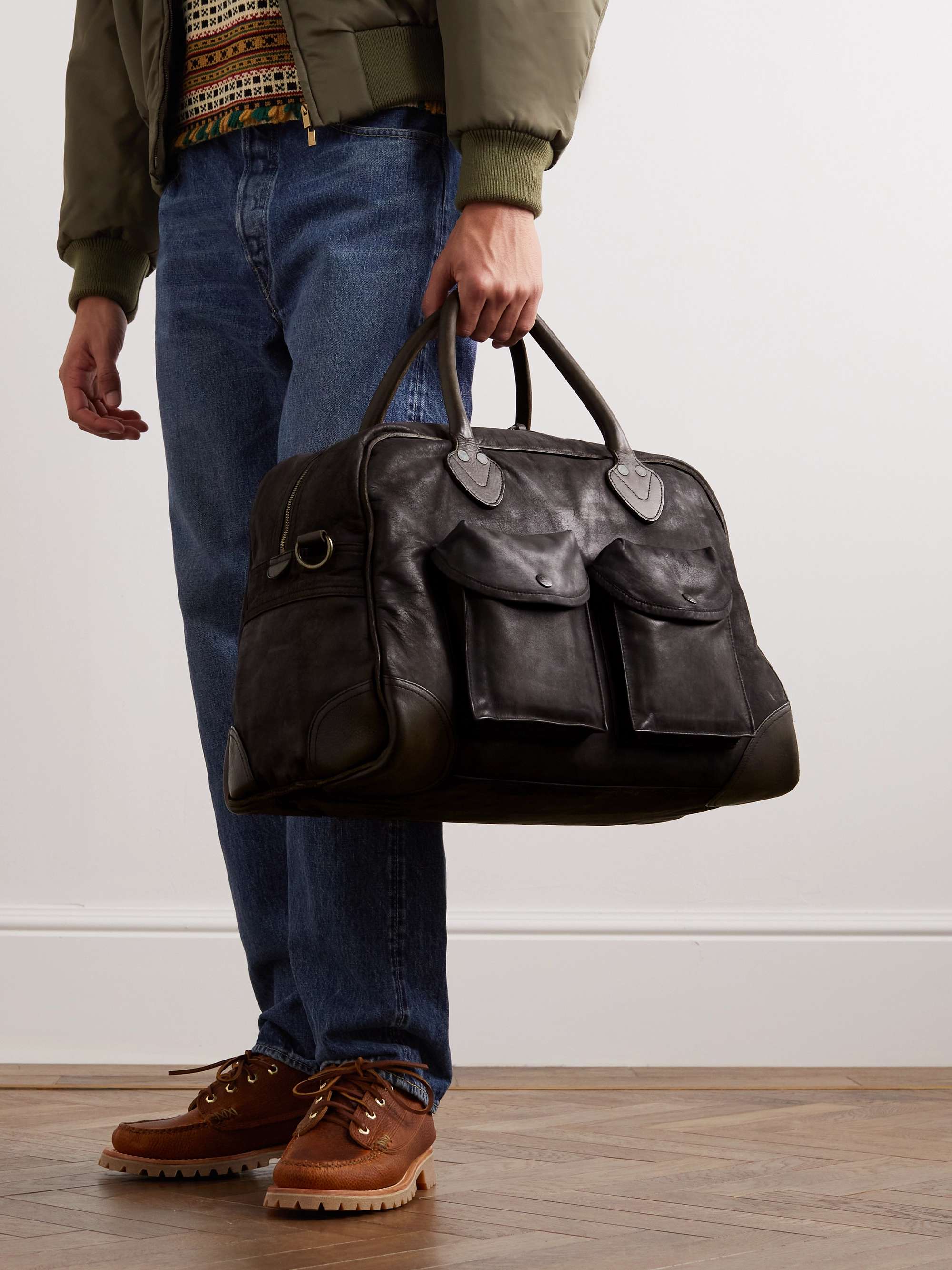 RRL Burlington Large Leather Weekend Bag