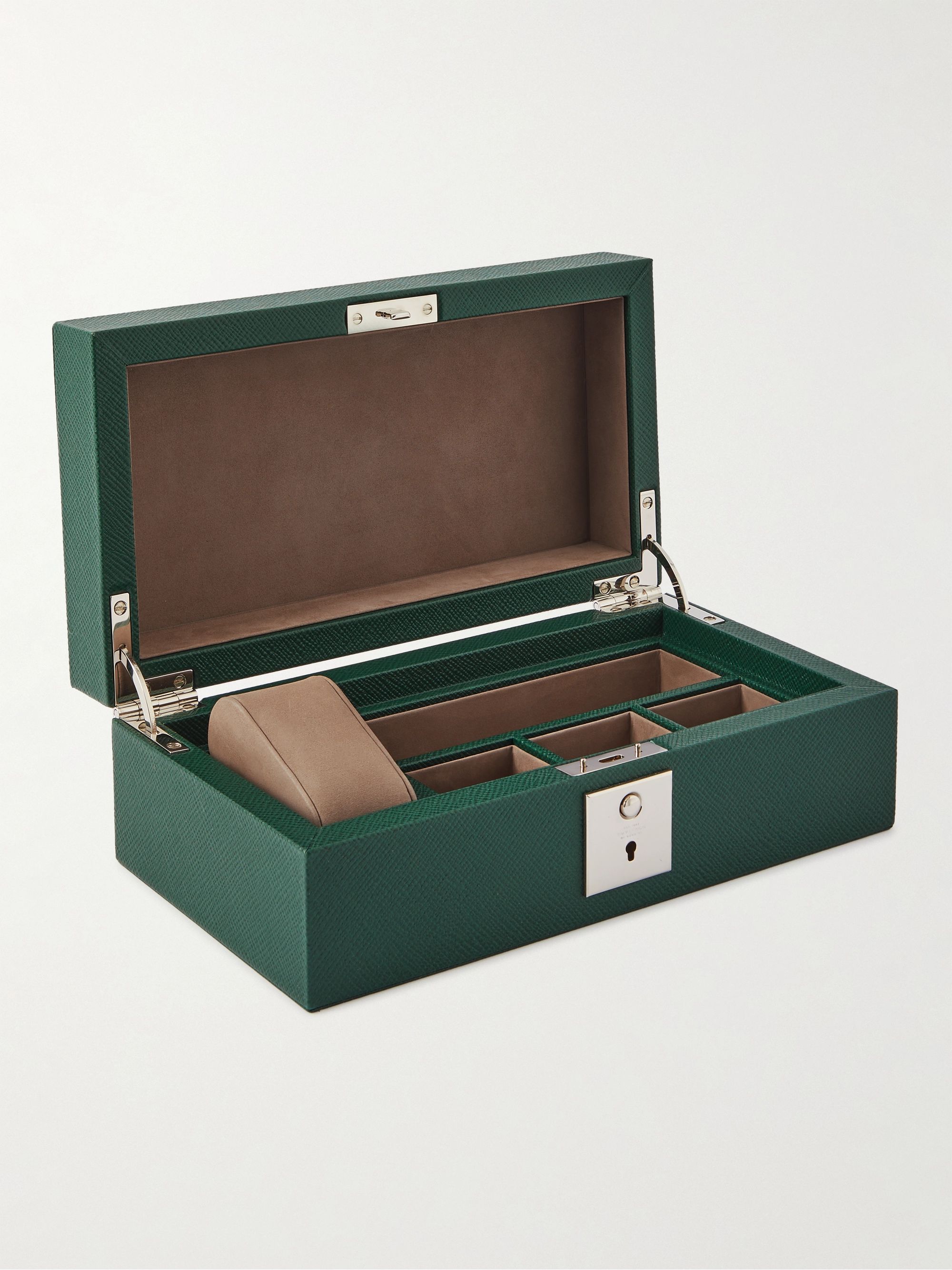 Smythson Panama leather lockable box