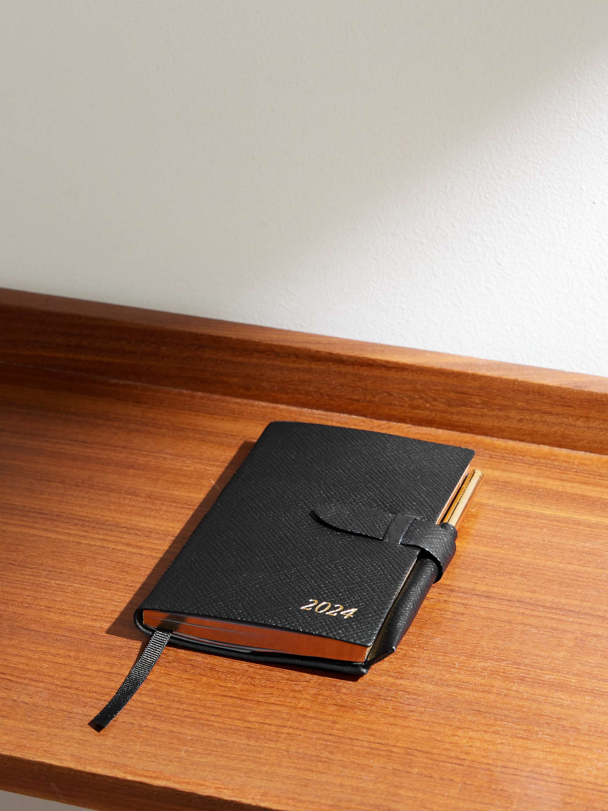 SMYTHSON Panama Soho Cross-Grain Leather Notebook for Men