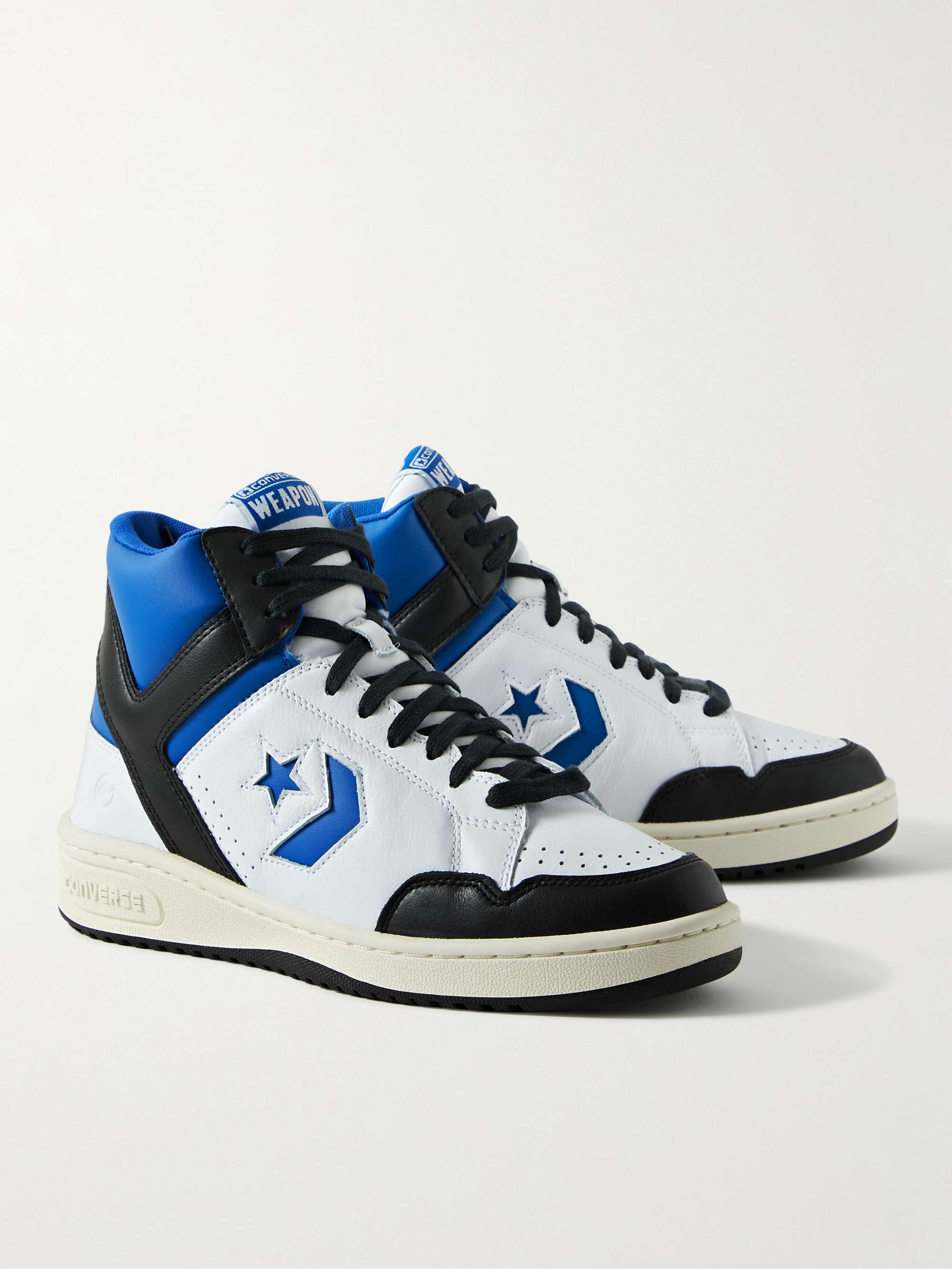 CONVERSE + Fragment Weapon Colour-Block Leather High-Top Sneakers for ...