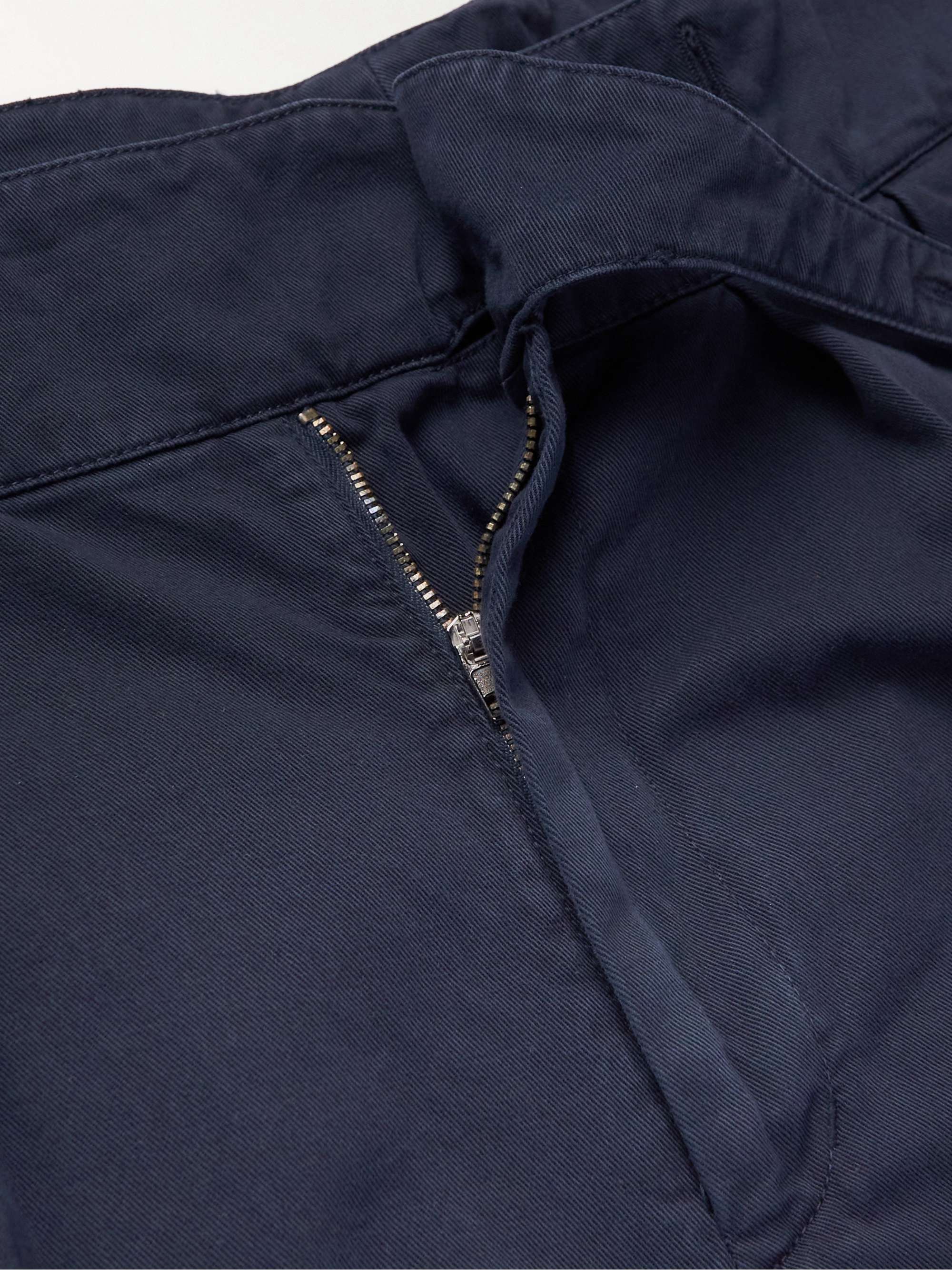 RUBINACCI Manny Tapered Pleated Cotton-Twill Trousers