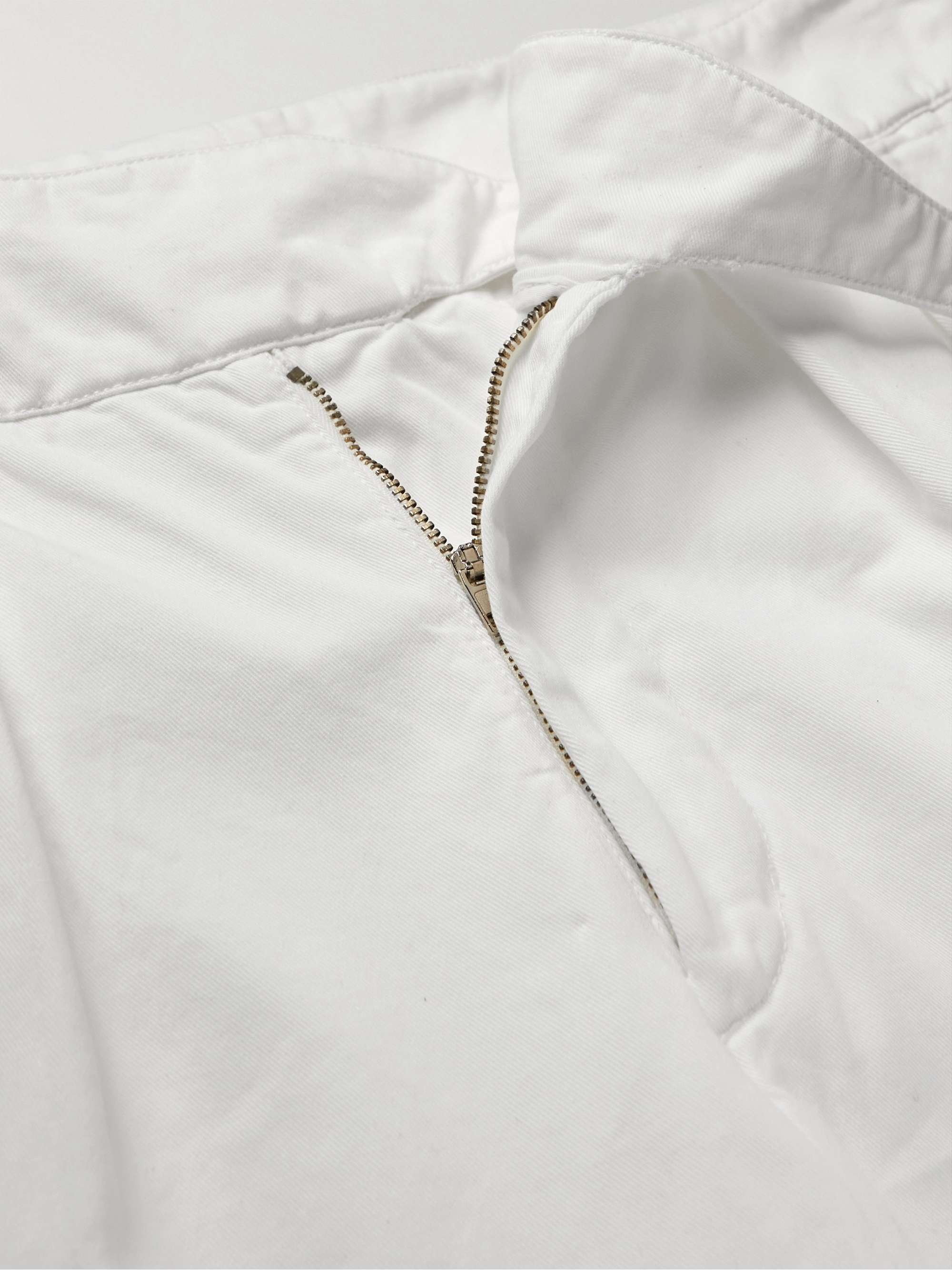 RUBINACCI Manny Tapered Pleated Cotton-Twill Trousers