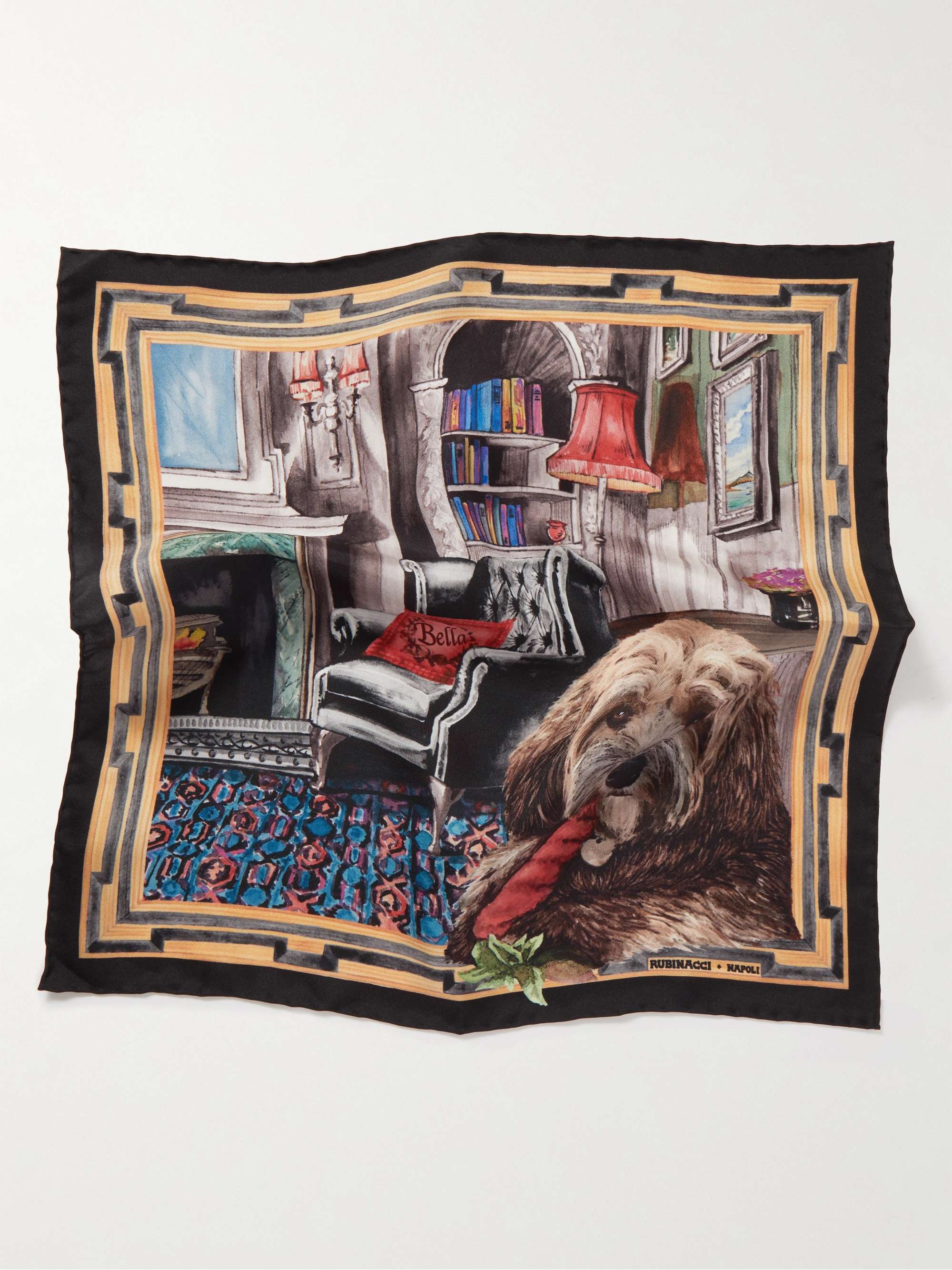 RUBINACCI Printed Silk-Twill Pocket Square