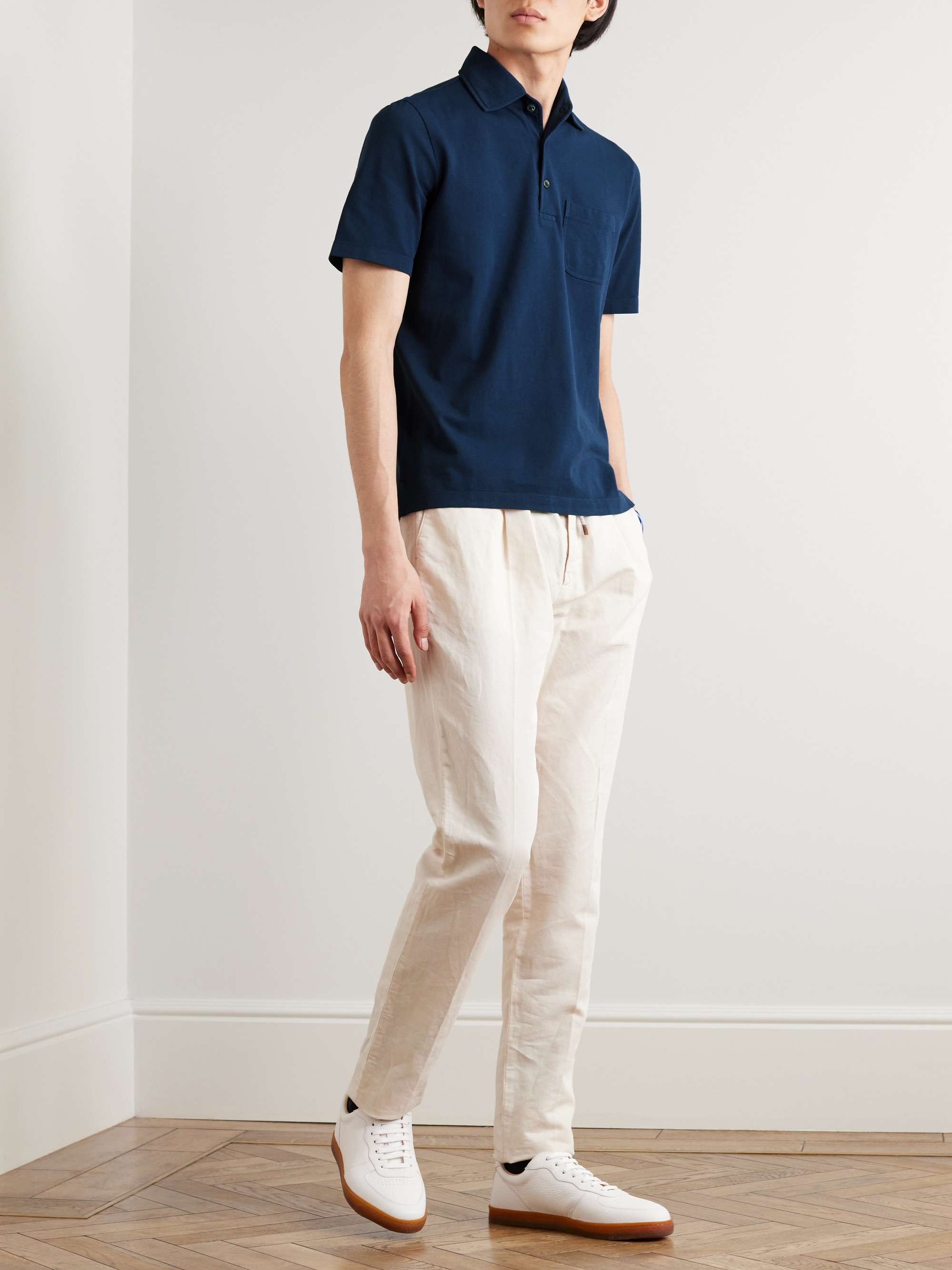 RUBINACCI Cotton-Piqué Polo Shirt