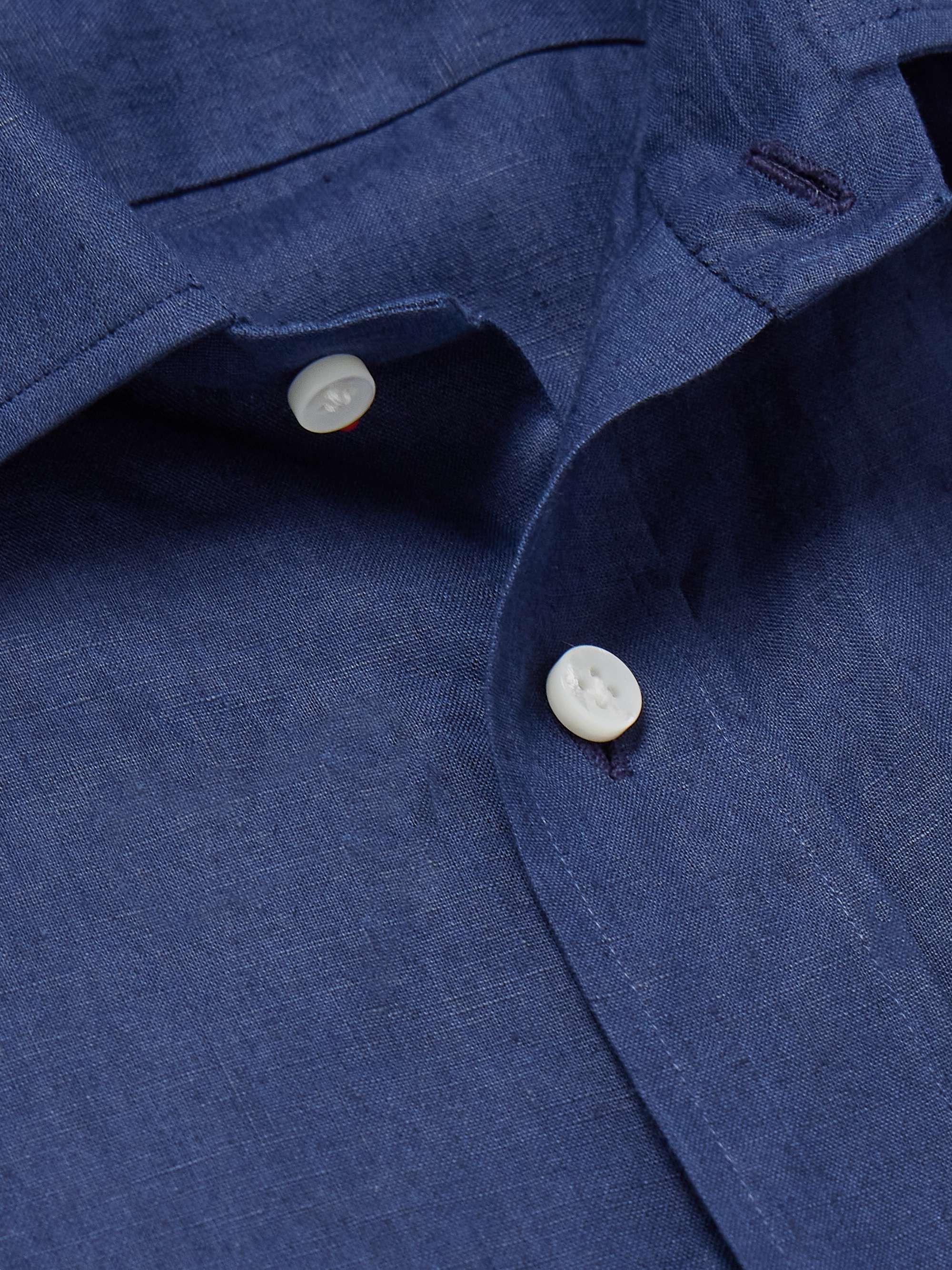 RUBINACCI Cutaway-Collar Linen Shirt for Men | MR PORTER