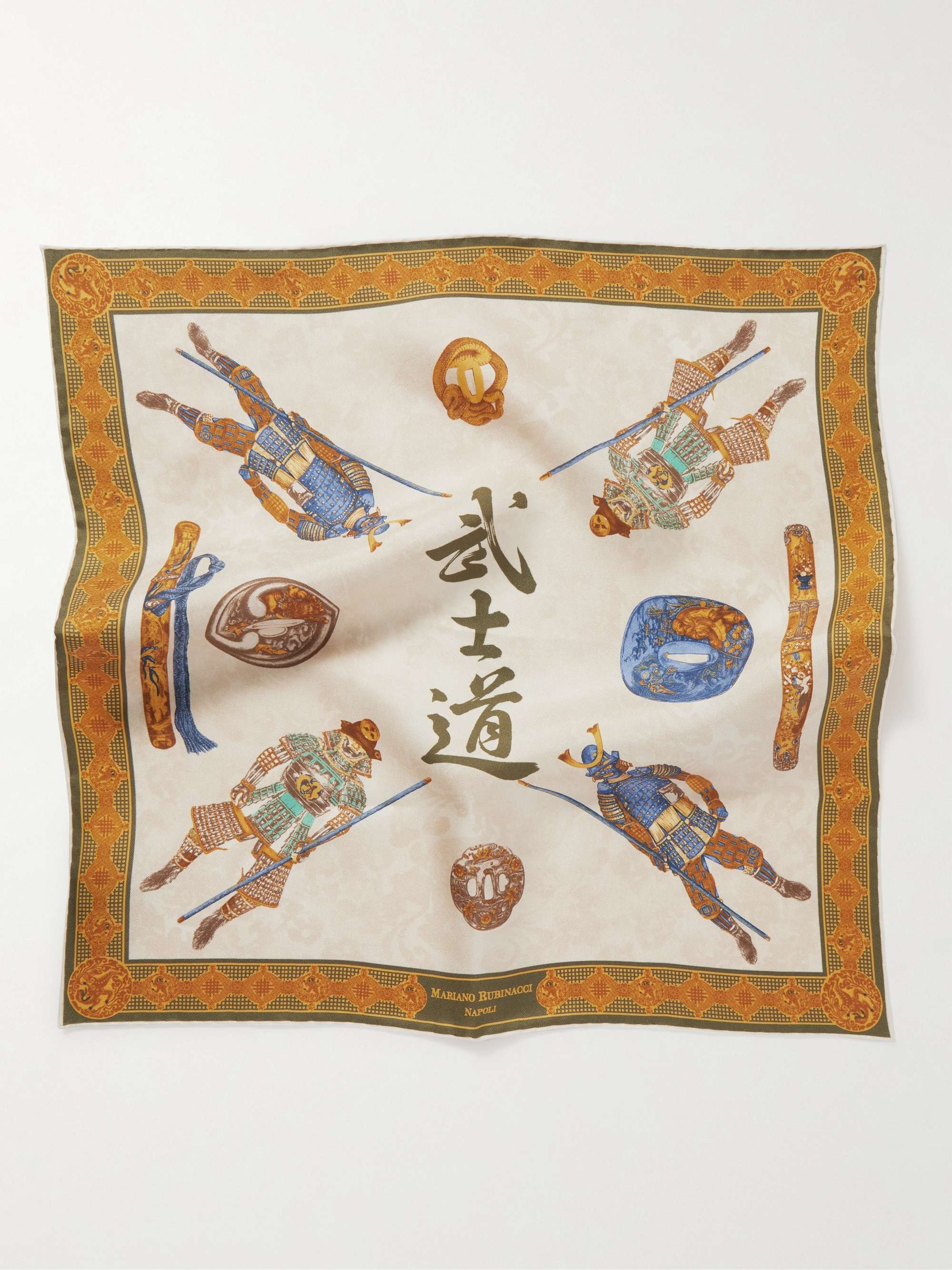 RUBINACCI Printed Silk-Twill Pocket Square
